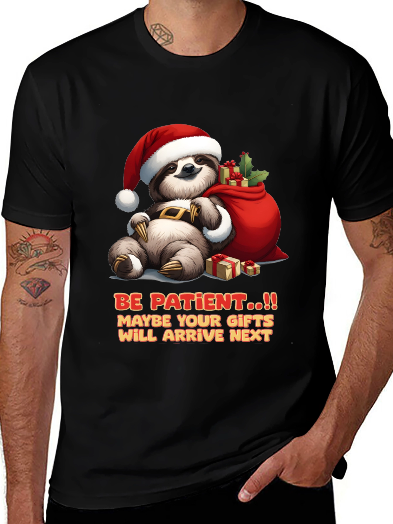 Variant 14 of Be Patient Sloth Christmas T-Shirt