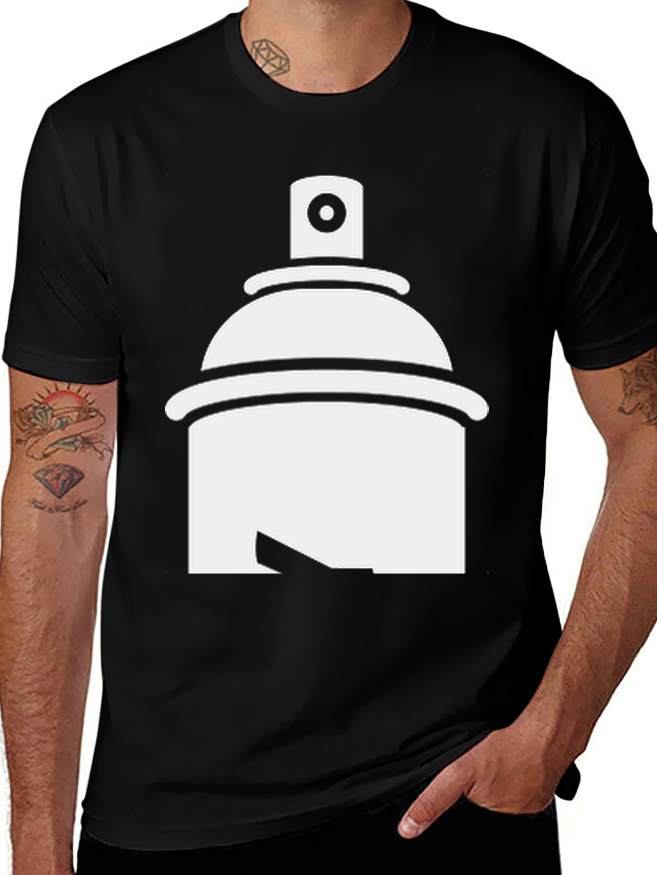 Variant 19 of Spray Paint Graphic Tee - Cool Casual Style