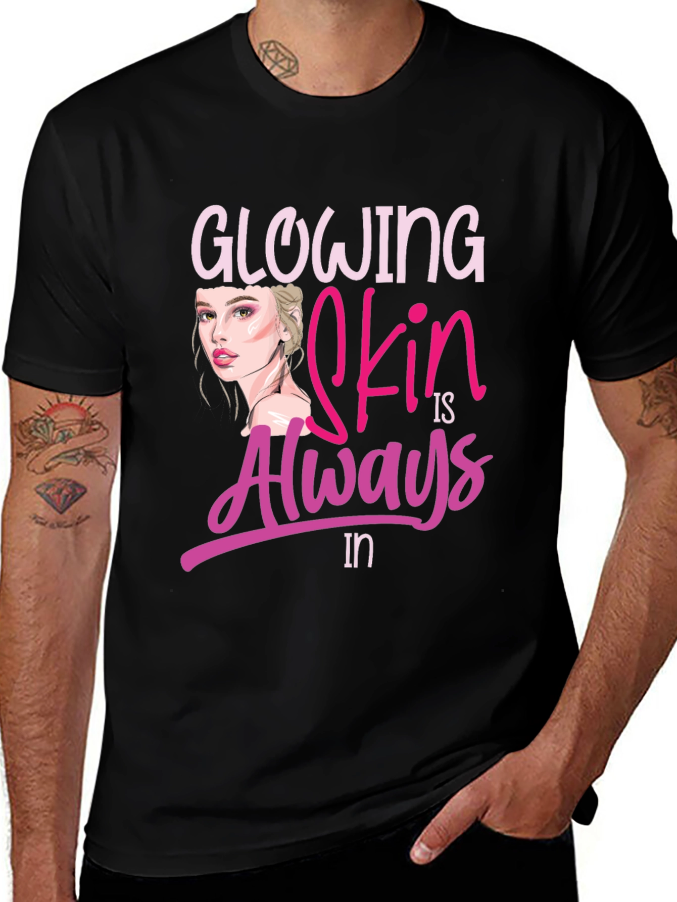Variant 12 of Glowing Skin T-Shirt - Unisex Fashion Tee