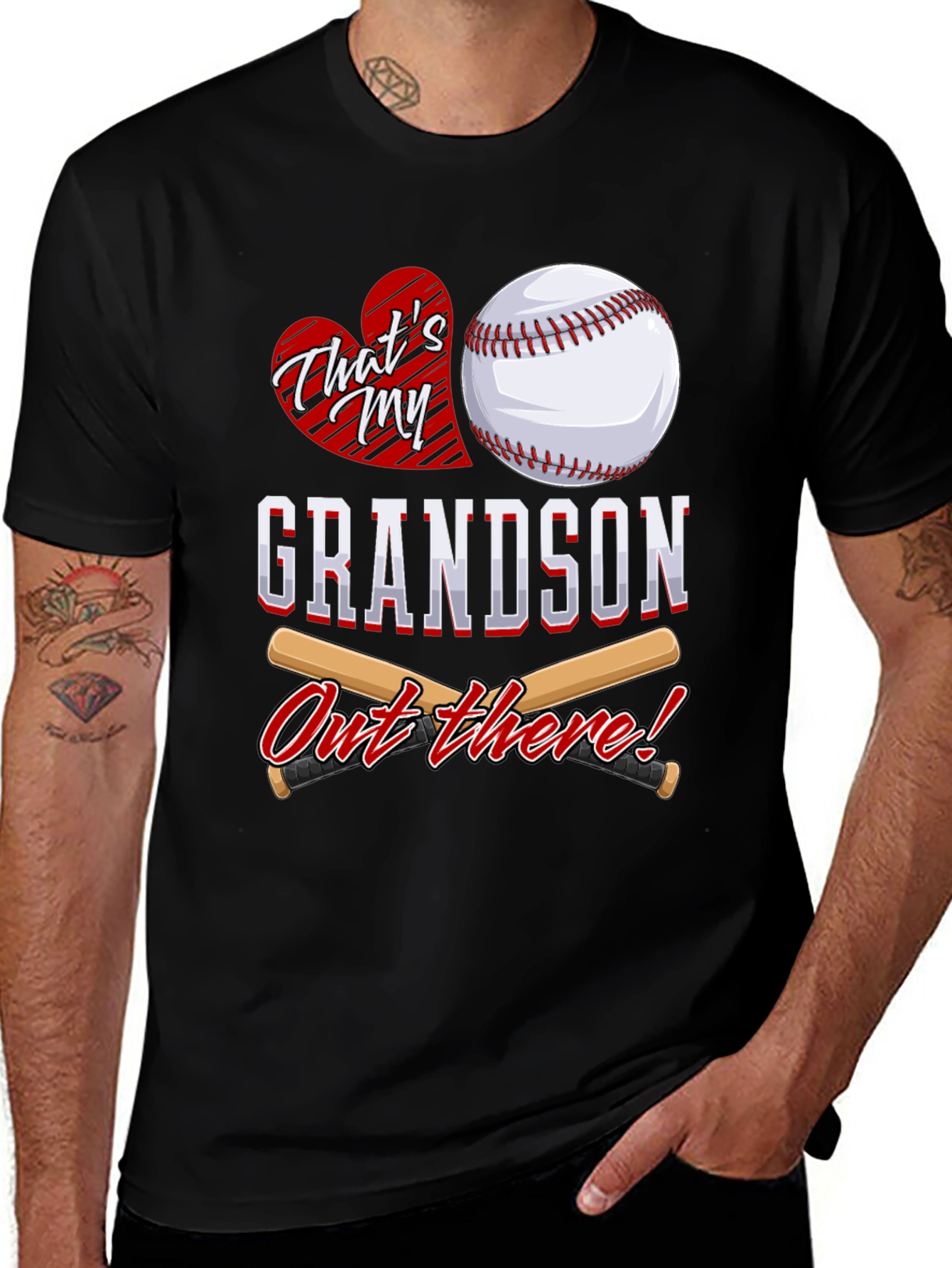 Variant 15 of Grandson Baseball T-Shirt, Grandparent Pride Tee