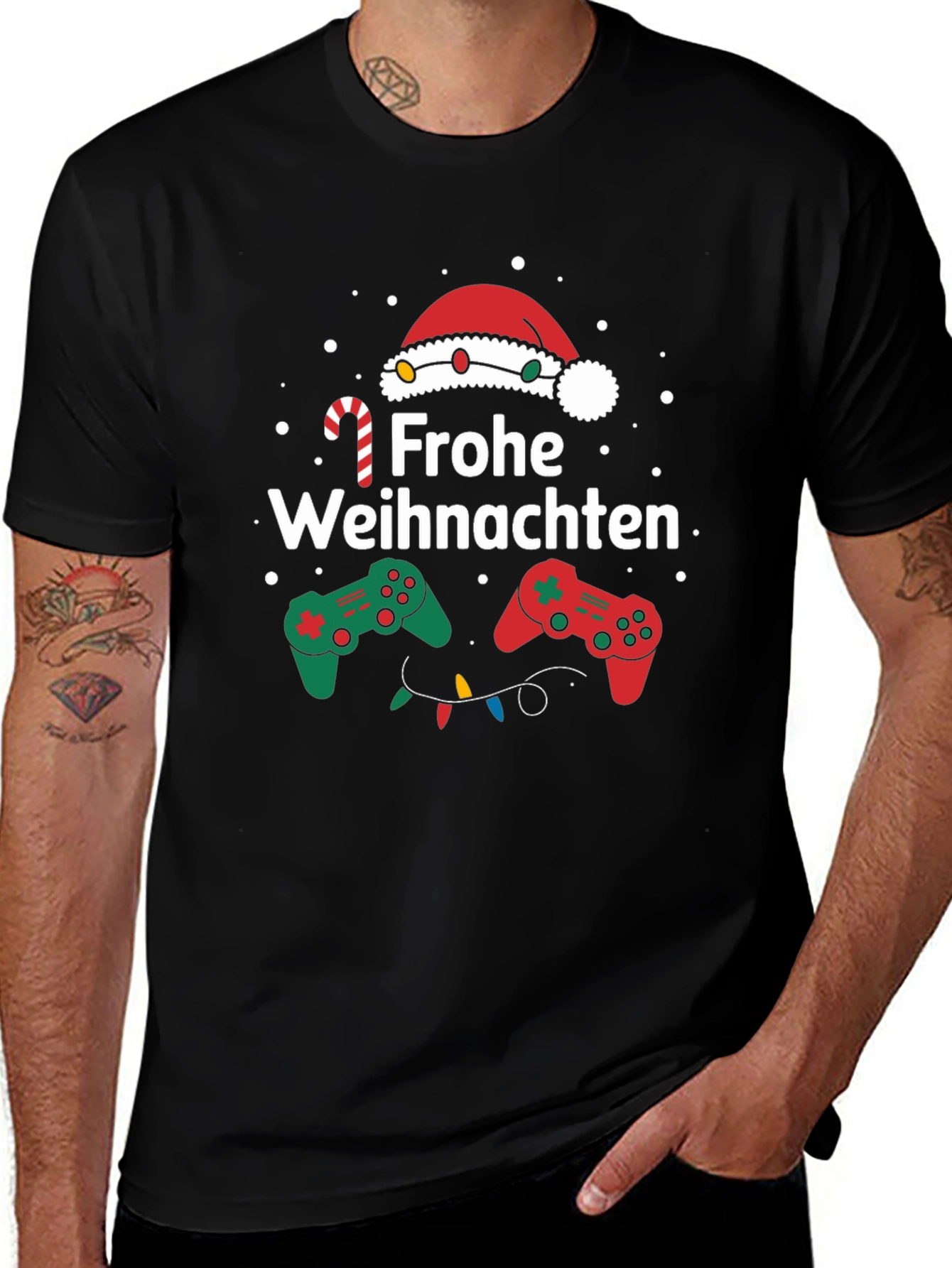 Gamer Christmas T-Shirt - Frohe Weihnachten Design