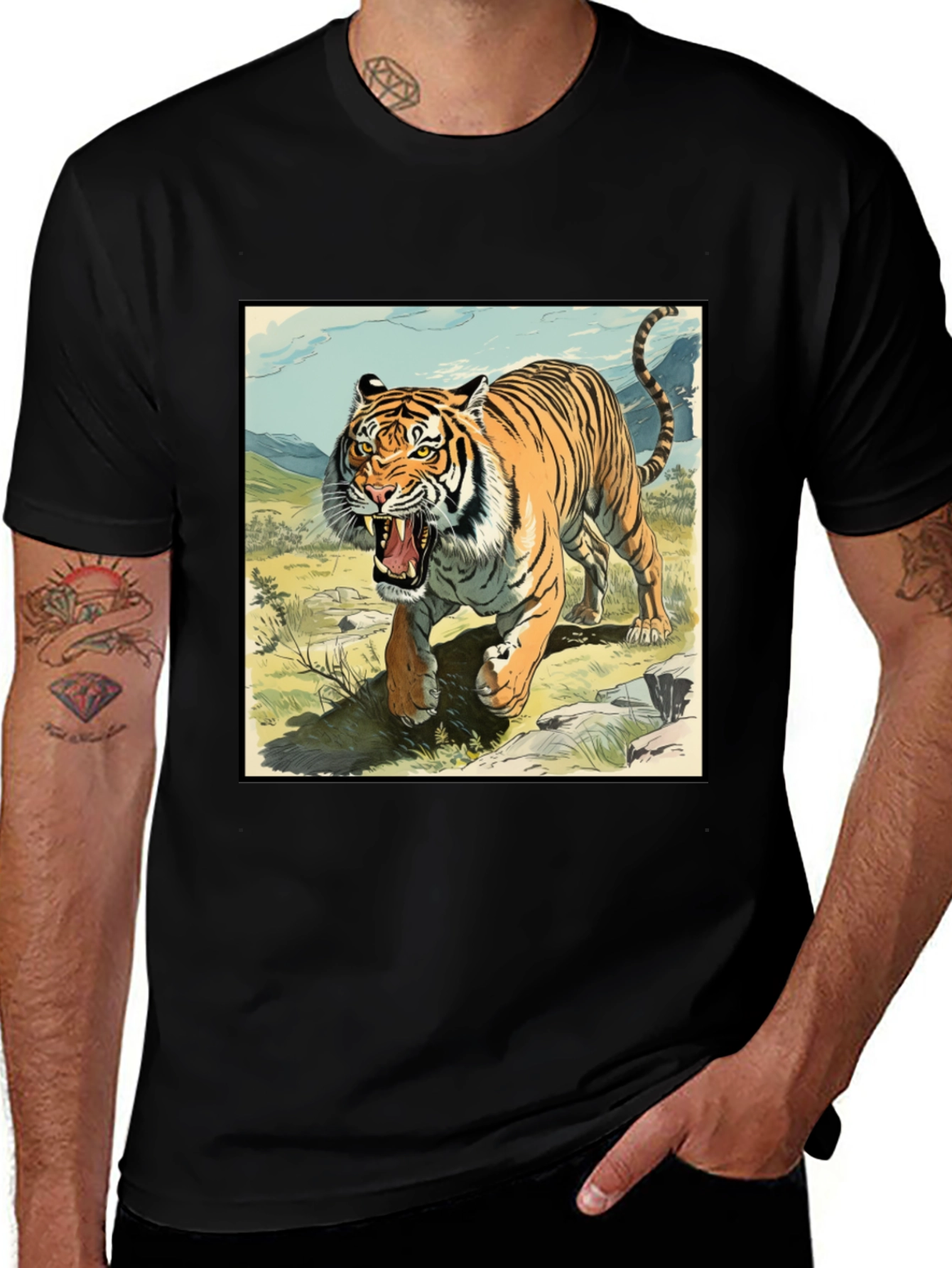 Variant 21 of Tiger Graphic Tee - Bold Animal Print Shirt