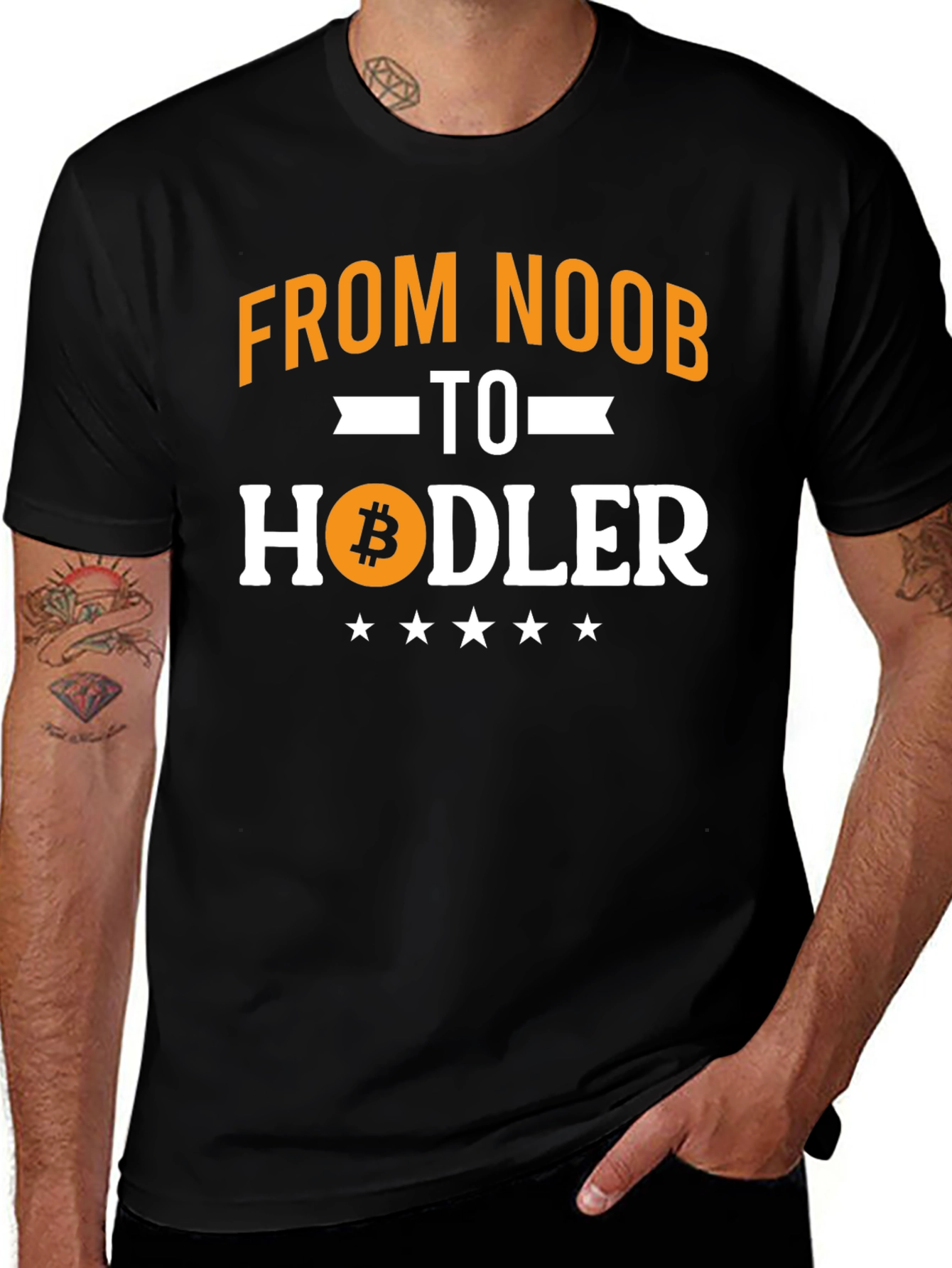 From Noob to Hodler Bitcoin T-Shirt - Crypto Tee