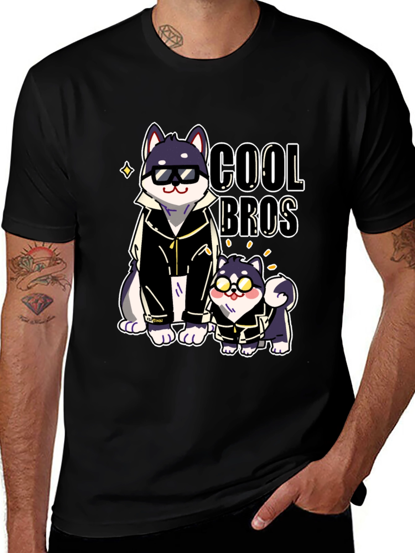 Variant 9 of Cool Bros Dog Graphic T-Shirt