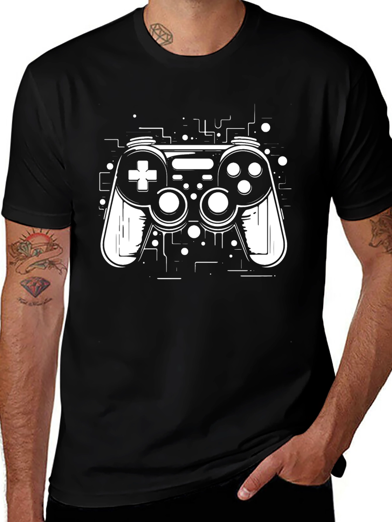 Variant 28 of Gamer T-Shirt - Black Console Design