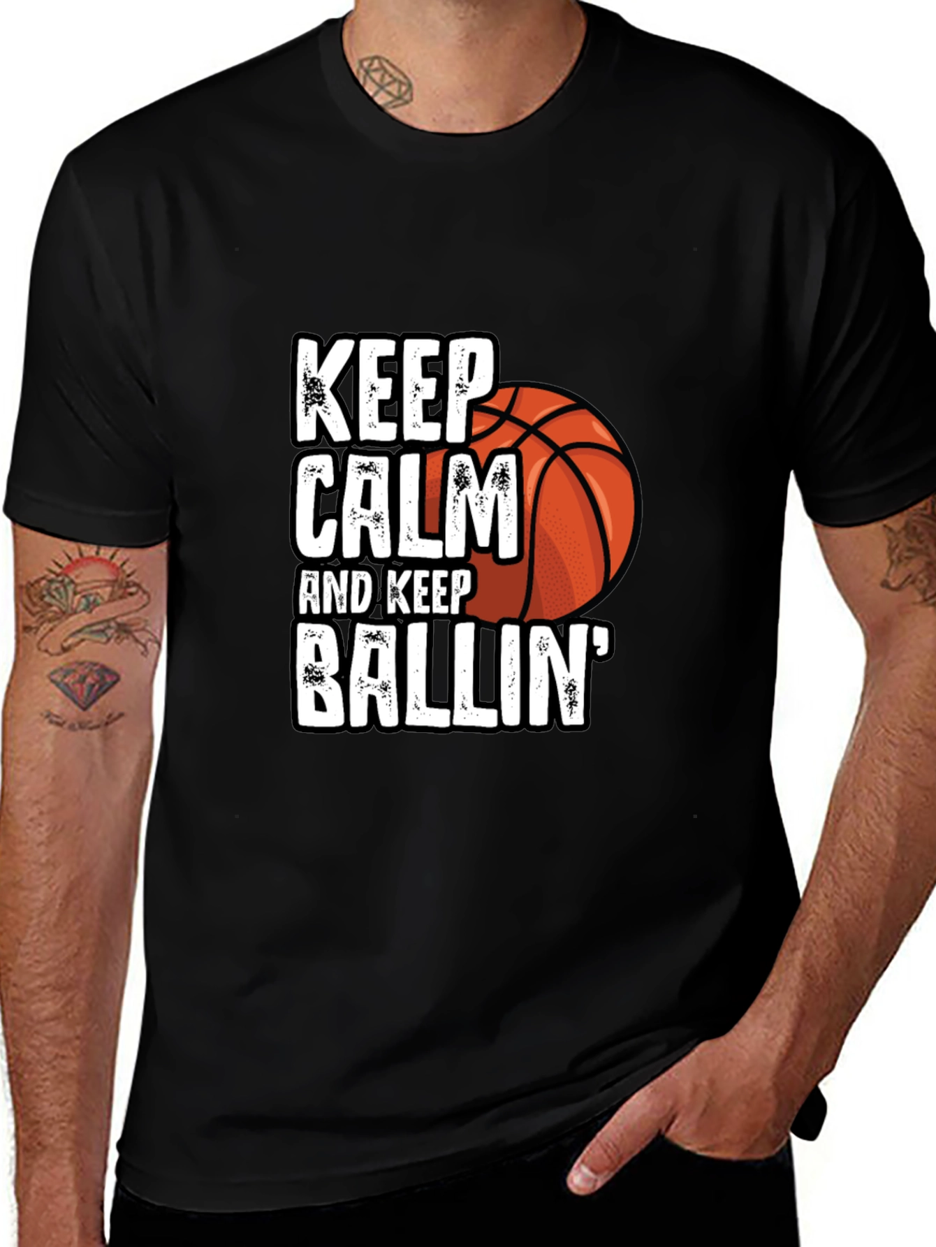 Variant 16 of Keep Calm & Keep Ballin' Black T-Shirt