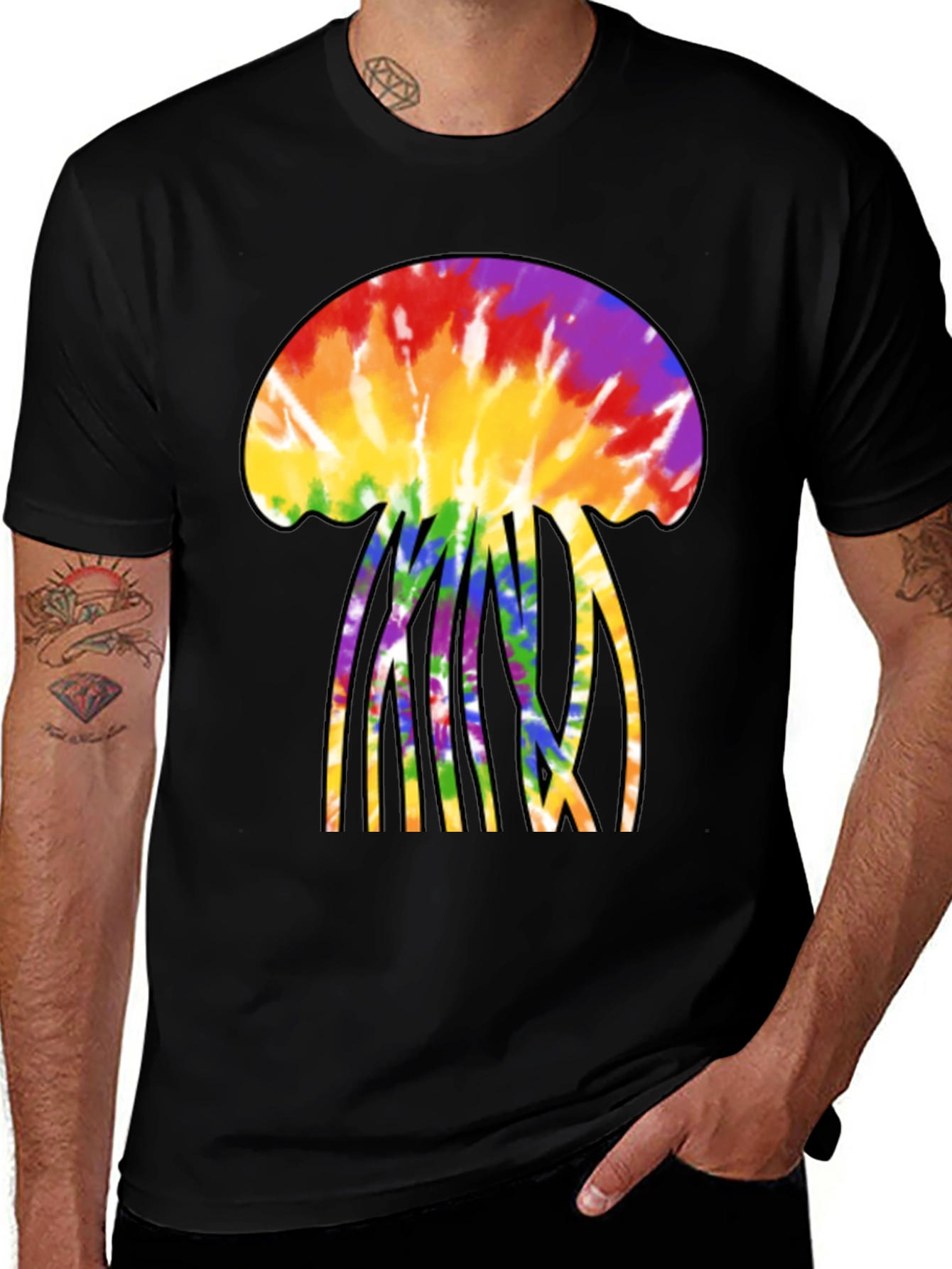 Tie Dye Jellyfish Graphic Tee