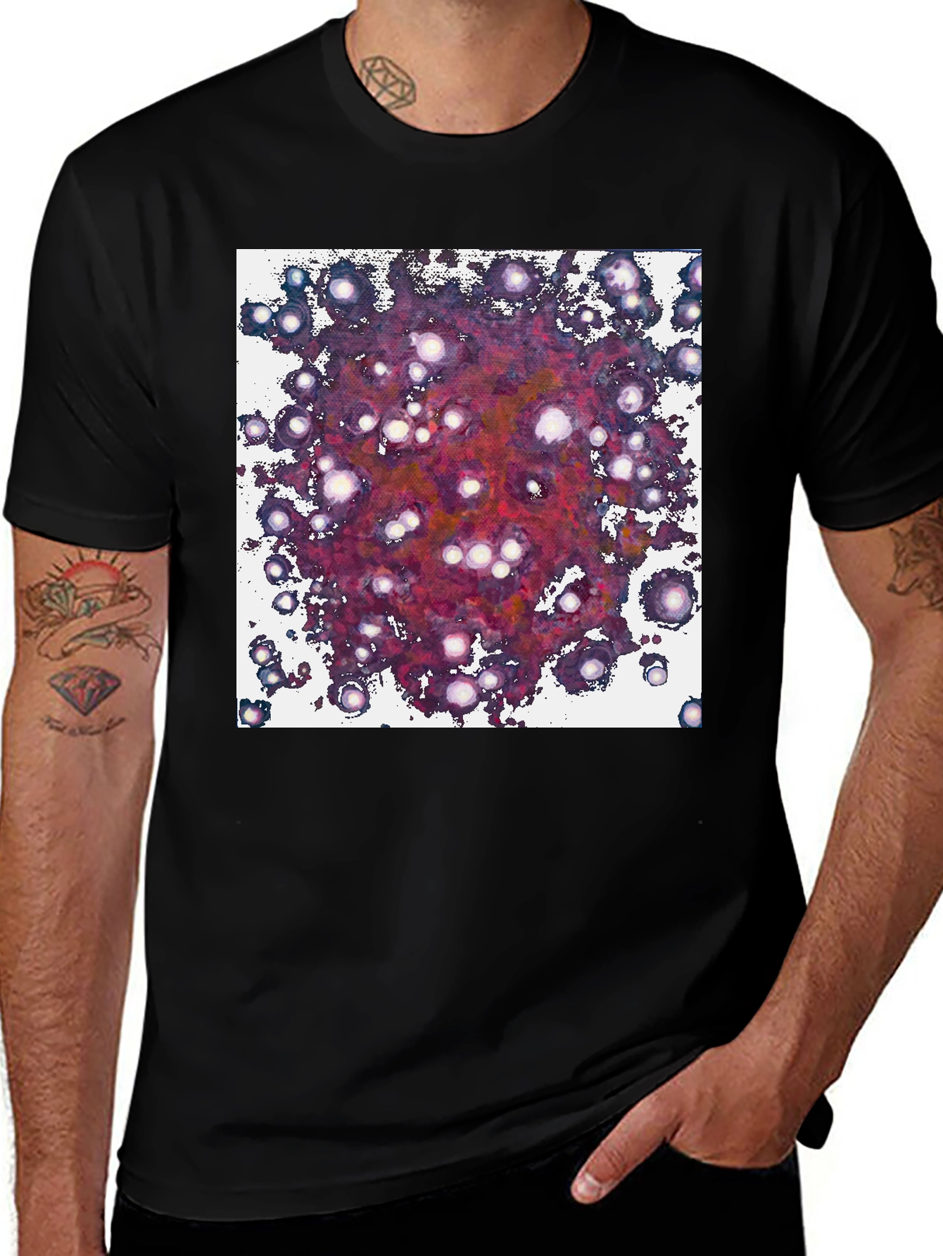 Black Galaxy Dream T-Shirt - Abstract Space Design main image