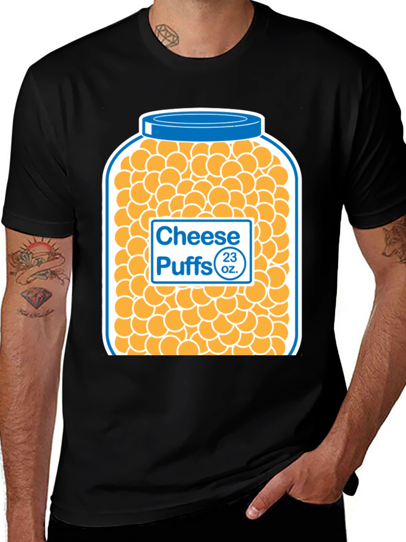 Variant 17 of Cheese Puffs T-Shirt: Novelty Food Tee for Snack Lovers