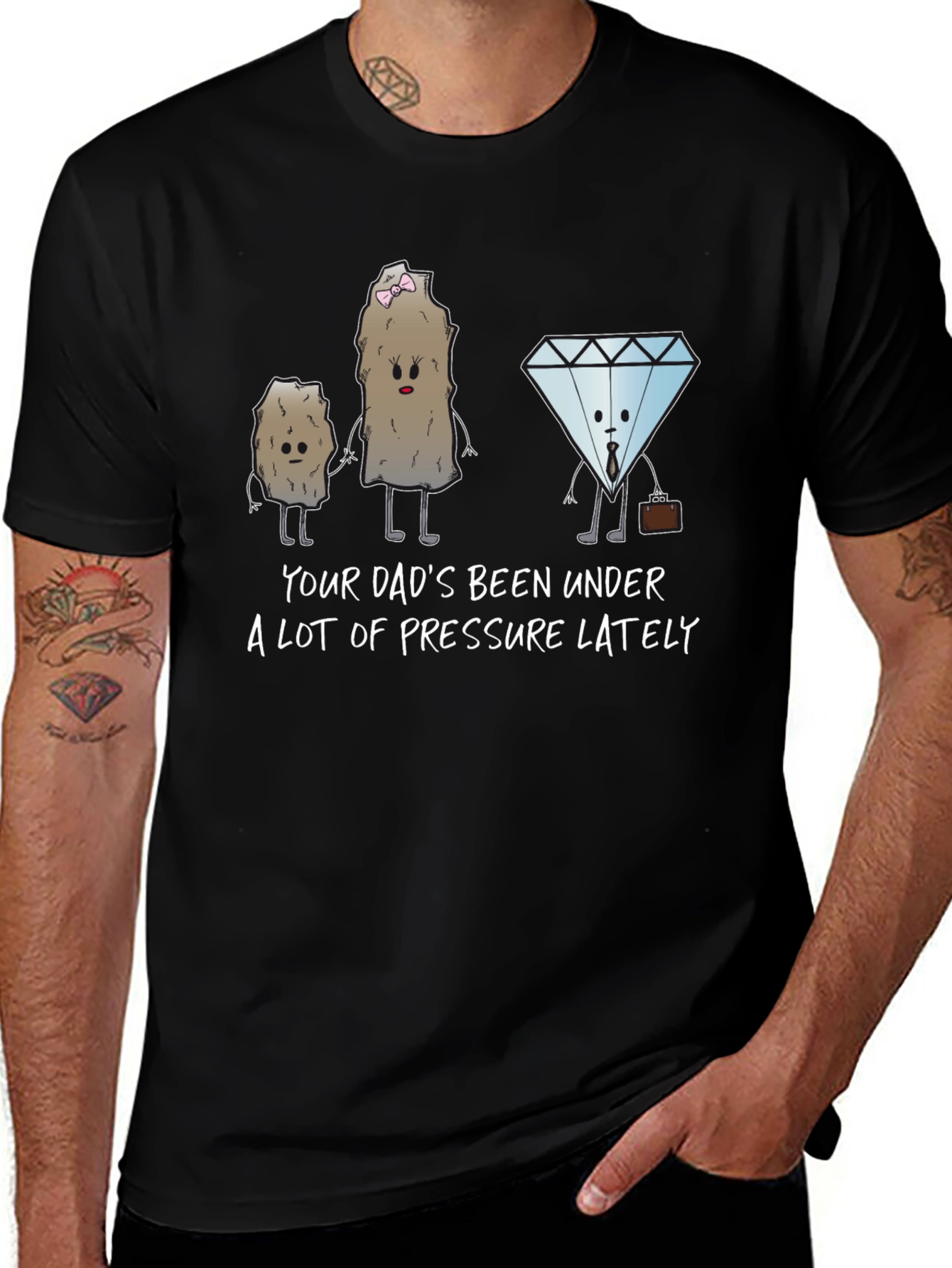 Variant 19 of Pressure Makes Diamonds Funny T-Shirt