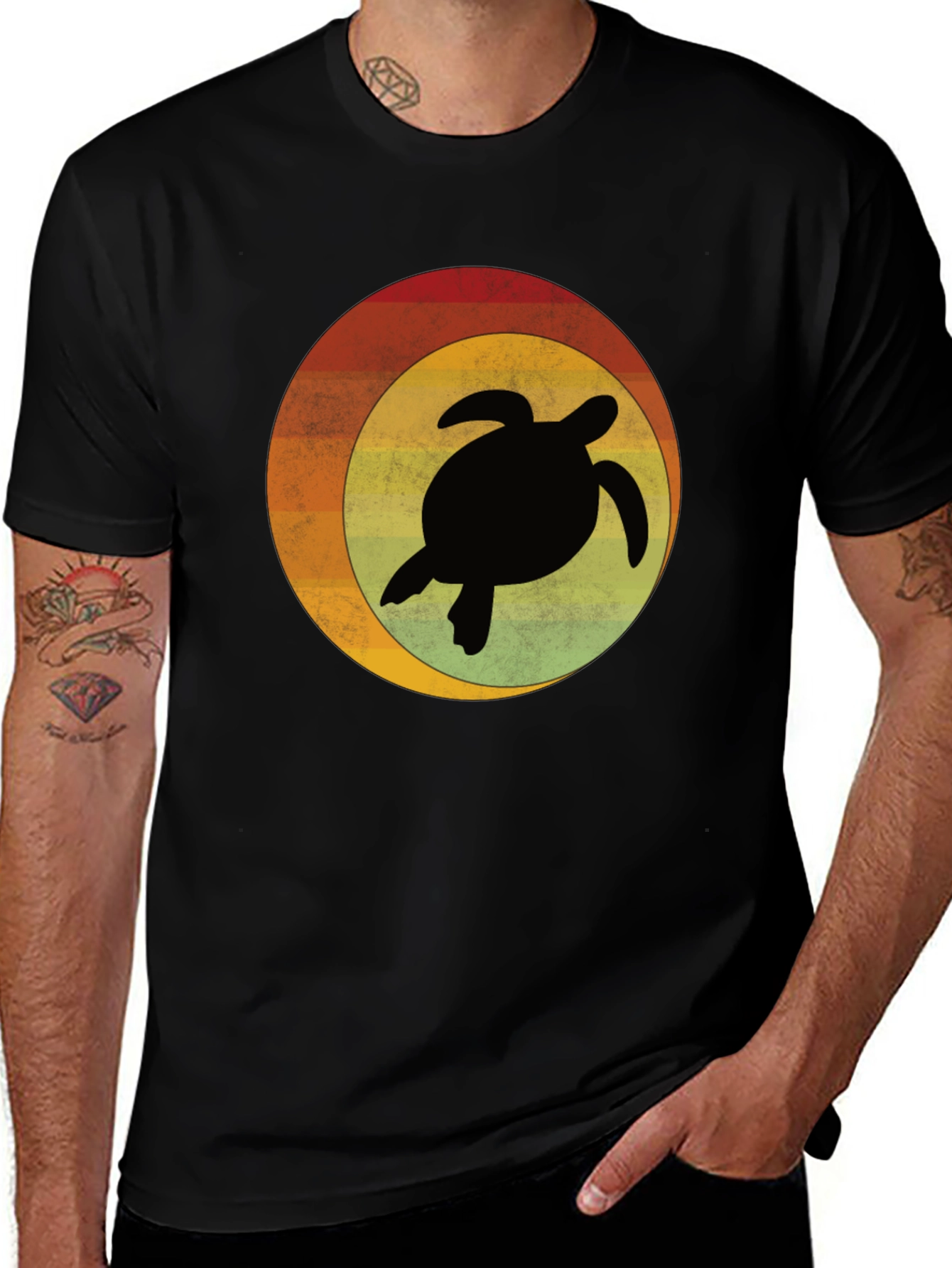 Variant 16 of Retro Turtle Graphic T-Shirt