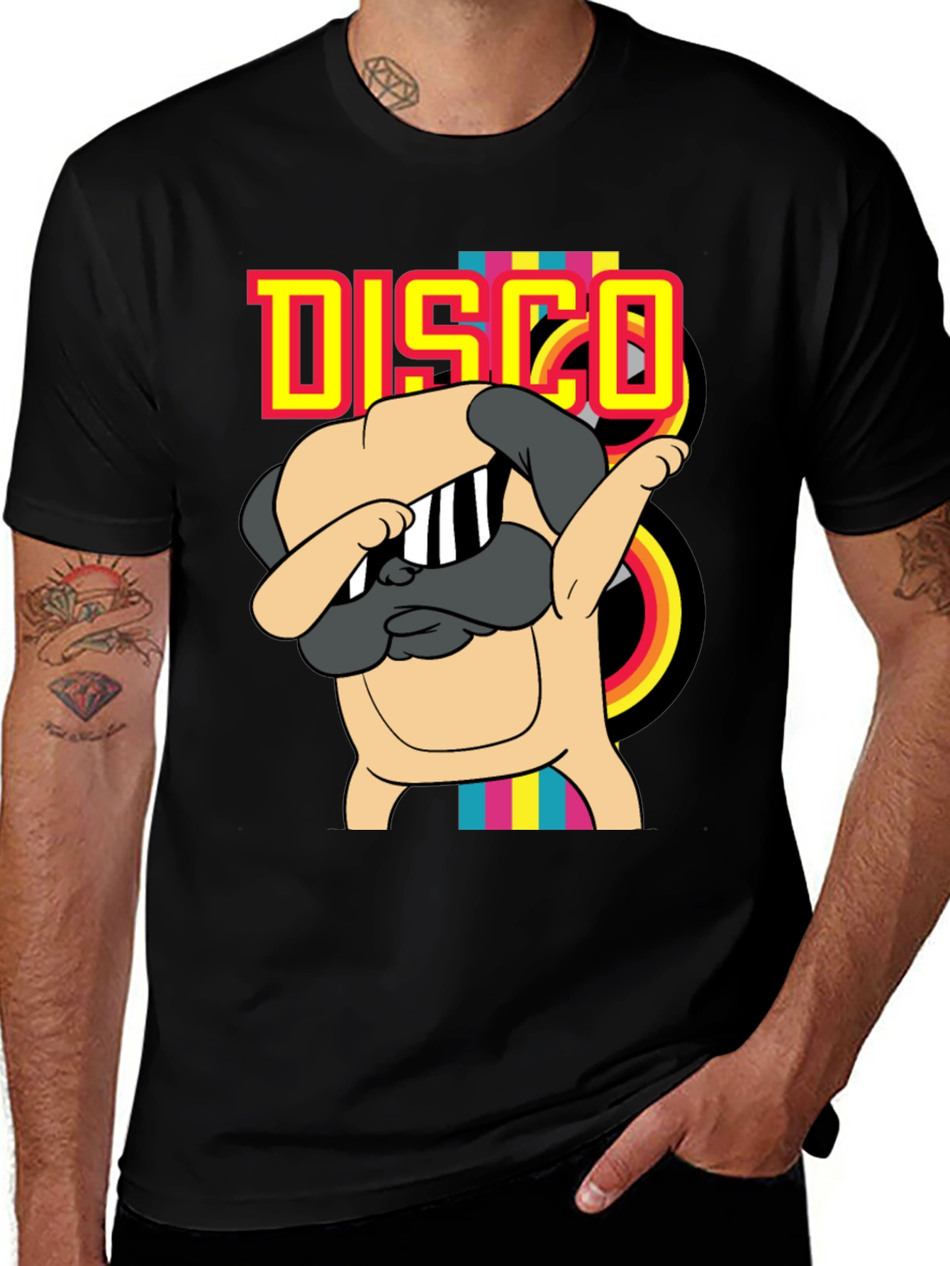 Variant 14 of Disco Pug T-Shirt - Dab Dance