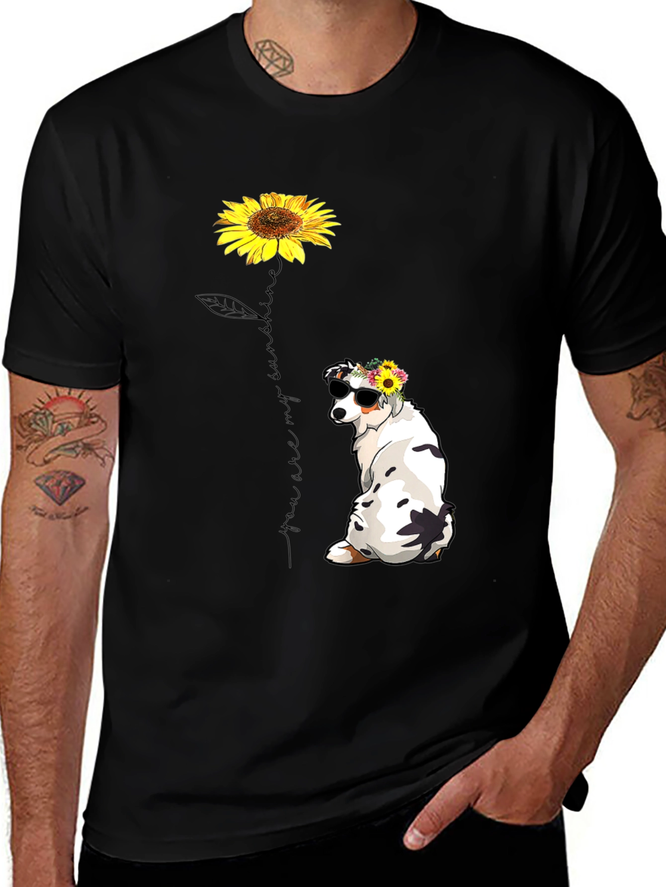 Variant 20 of Sunflower Dog Graphic Tee - Sunshine T-Shirt