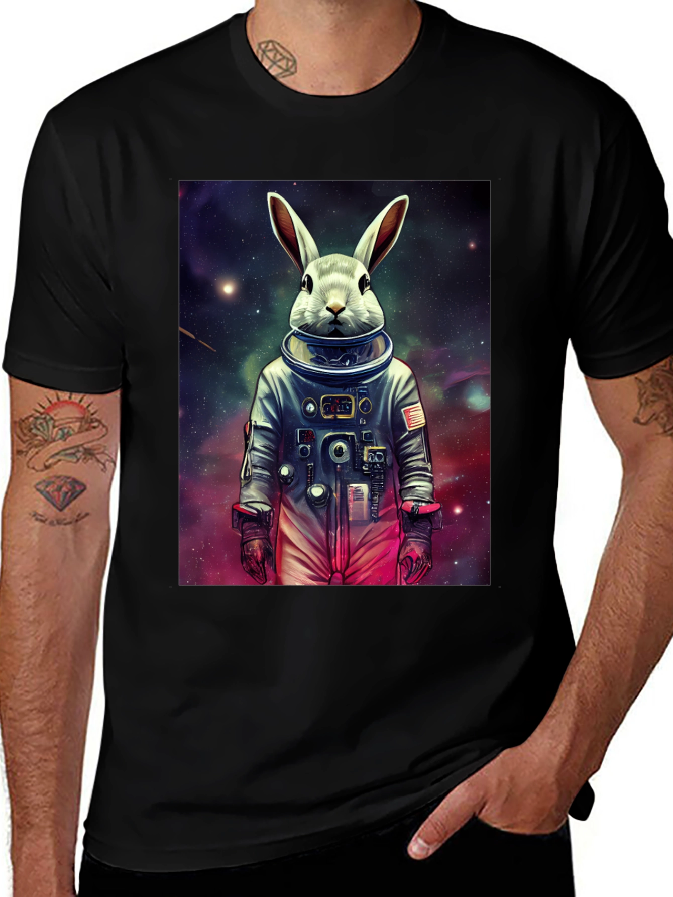Variant 22 of Astronaut Rabbit Graphic Tee