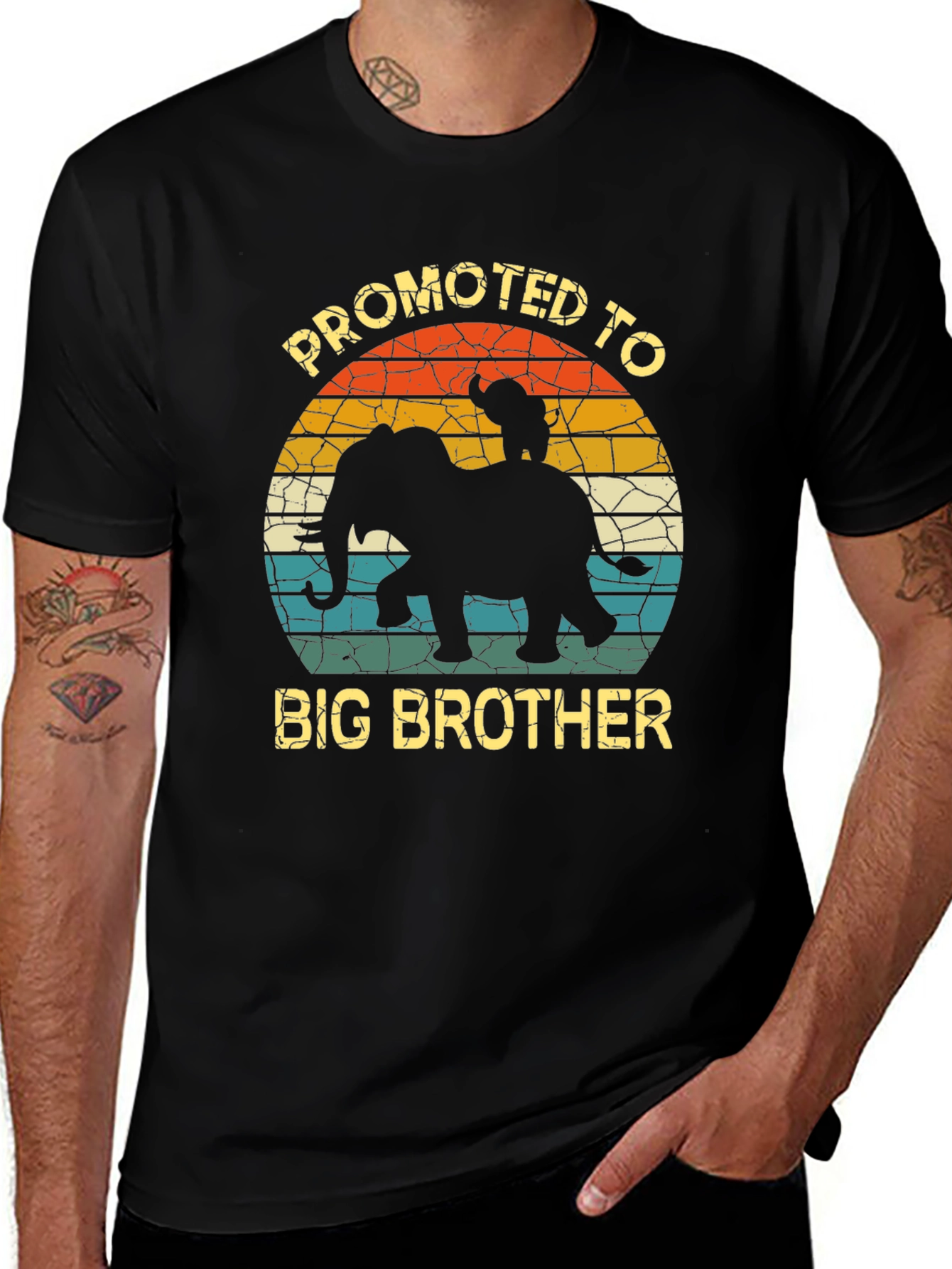 Variant 2 of Promoted to Big Brother Elephant Graphic Tee