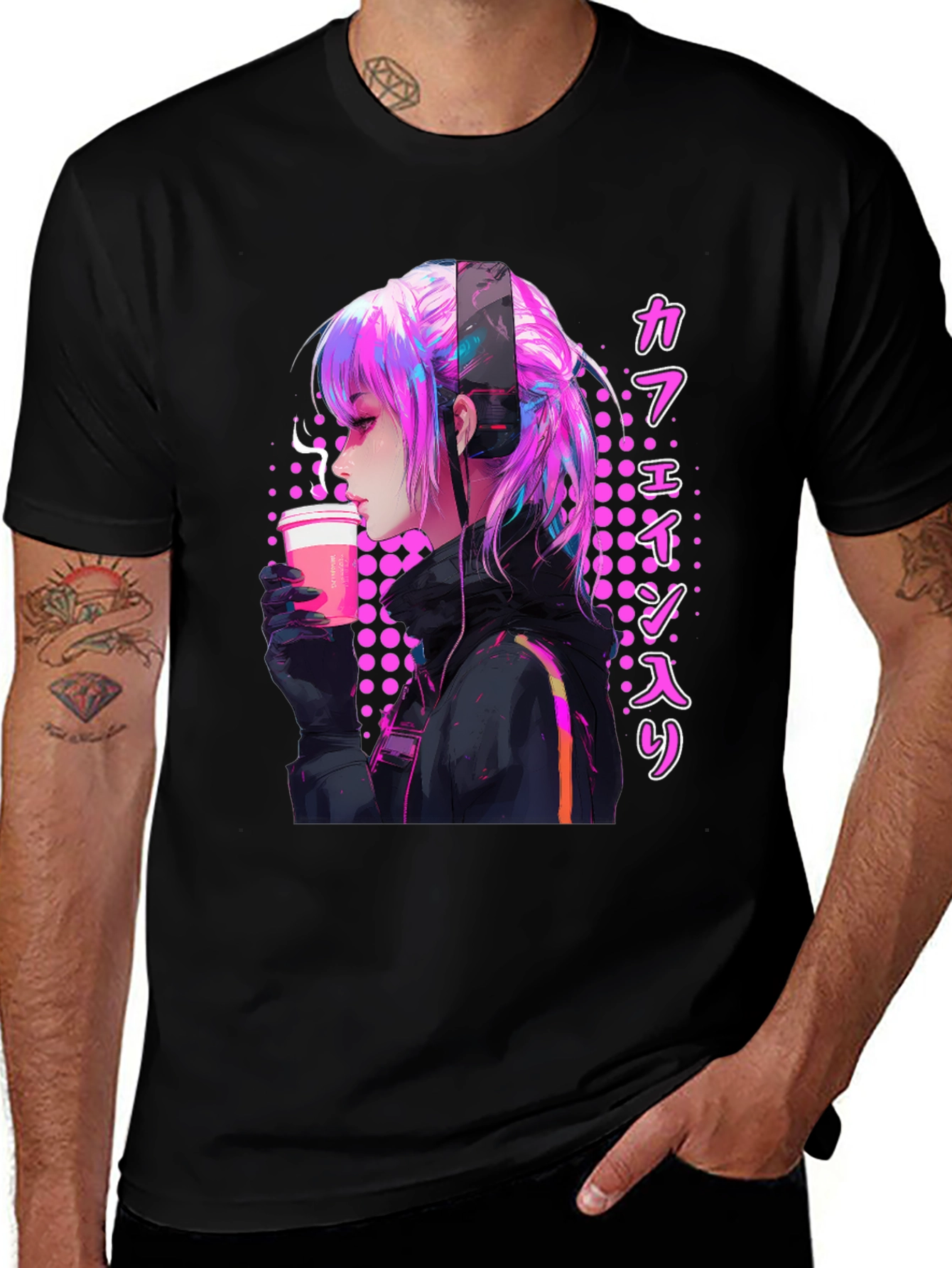 Anime Girl Caffeine T-Shirt