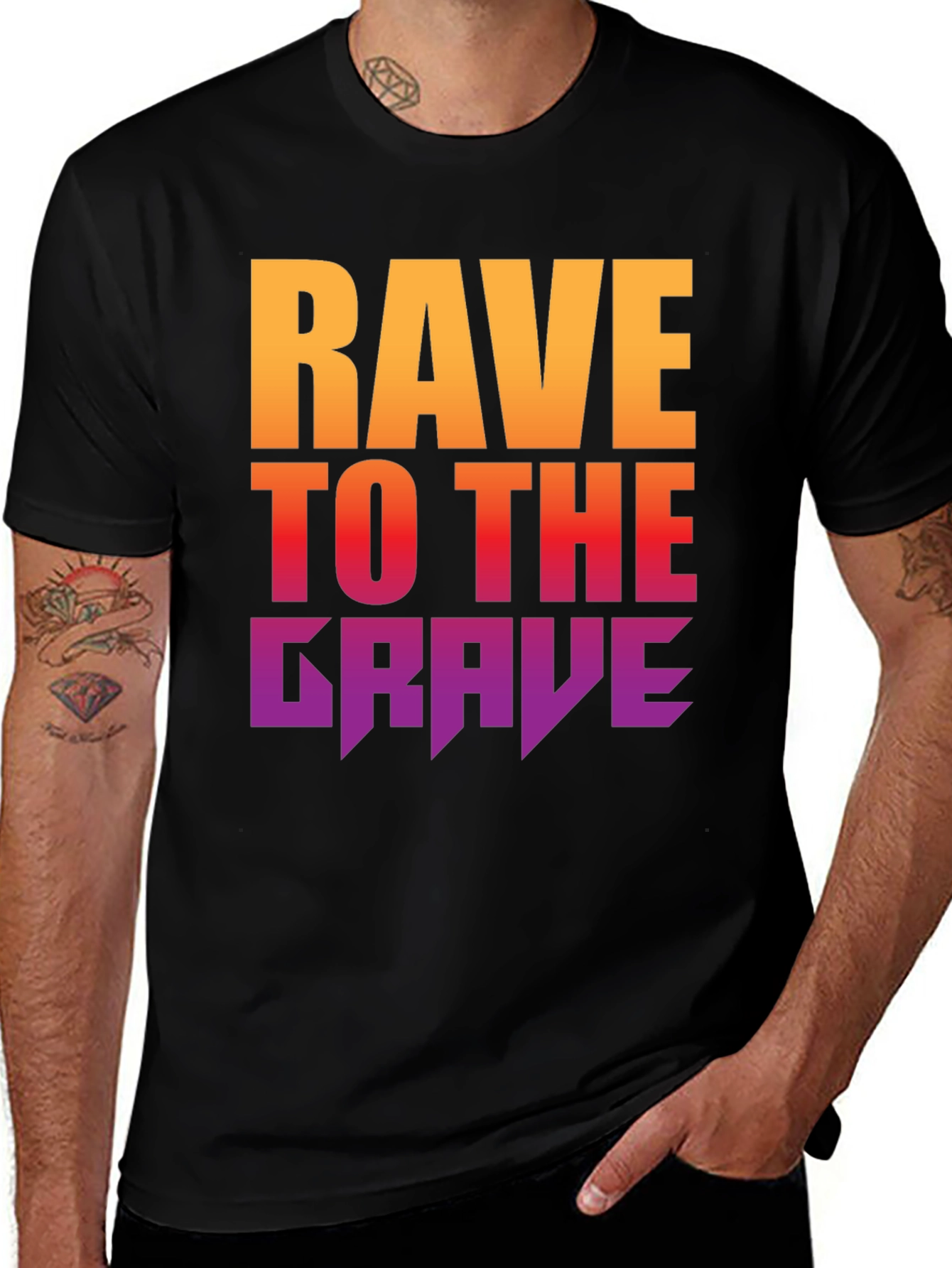 Variant 12 of Rave to the Grave Graphic Tee - EDM Festival Shirt
