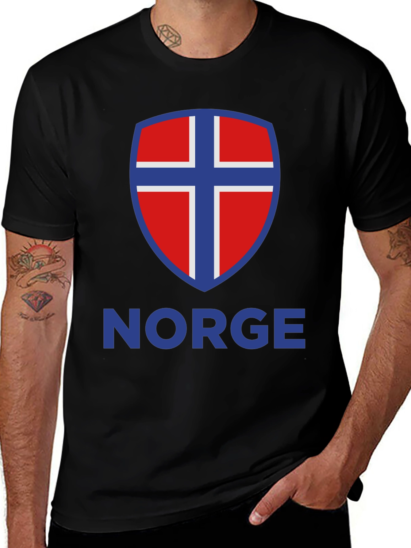 Norway Flag Shield T-Shirt - Norge Pride Tee