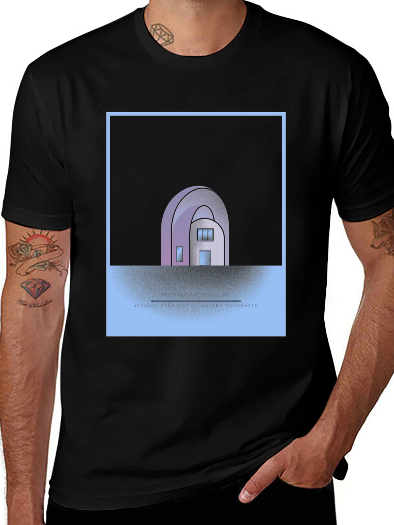 Variant 27 of Abstract House Graphic Tee - Unique Style