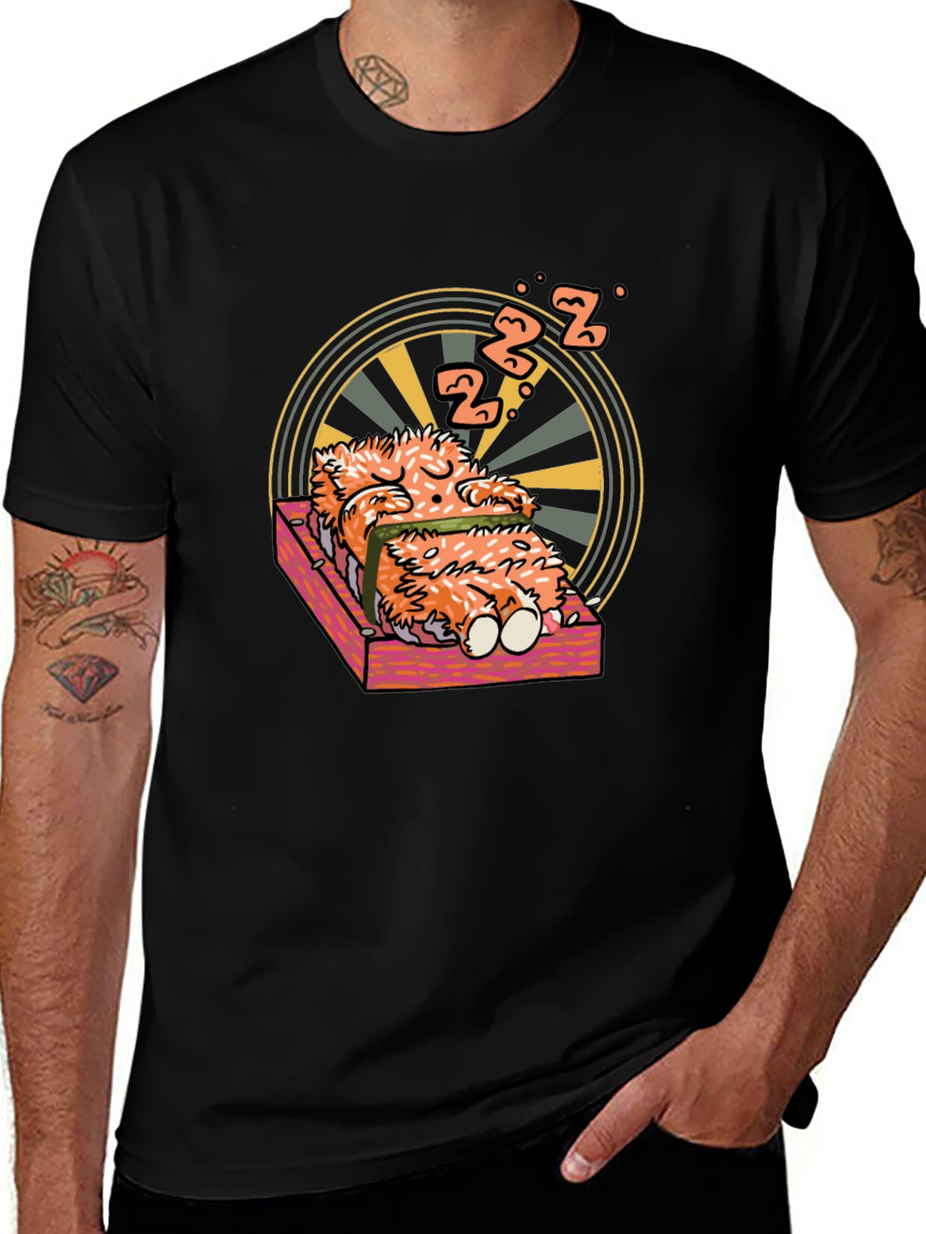 Variant 19 of Sushi Sleeping Funny T-Shirt