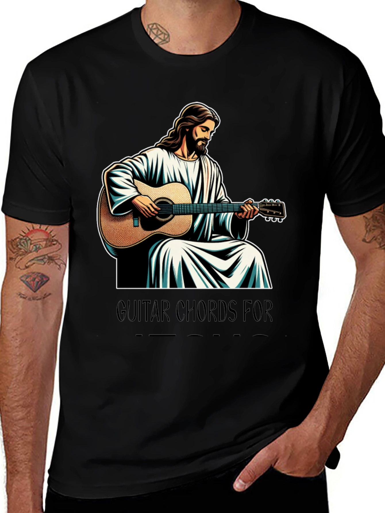 Jesus Guitar Chords T-Shirt