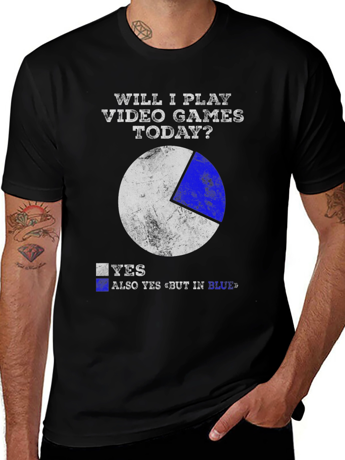 Variant 22 of Funny Gamer T-Shirt - Will I Play Video Games Today?