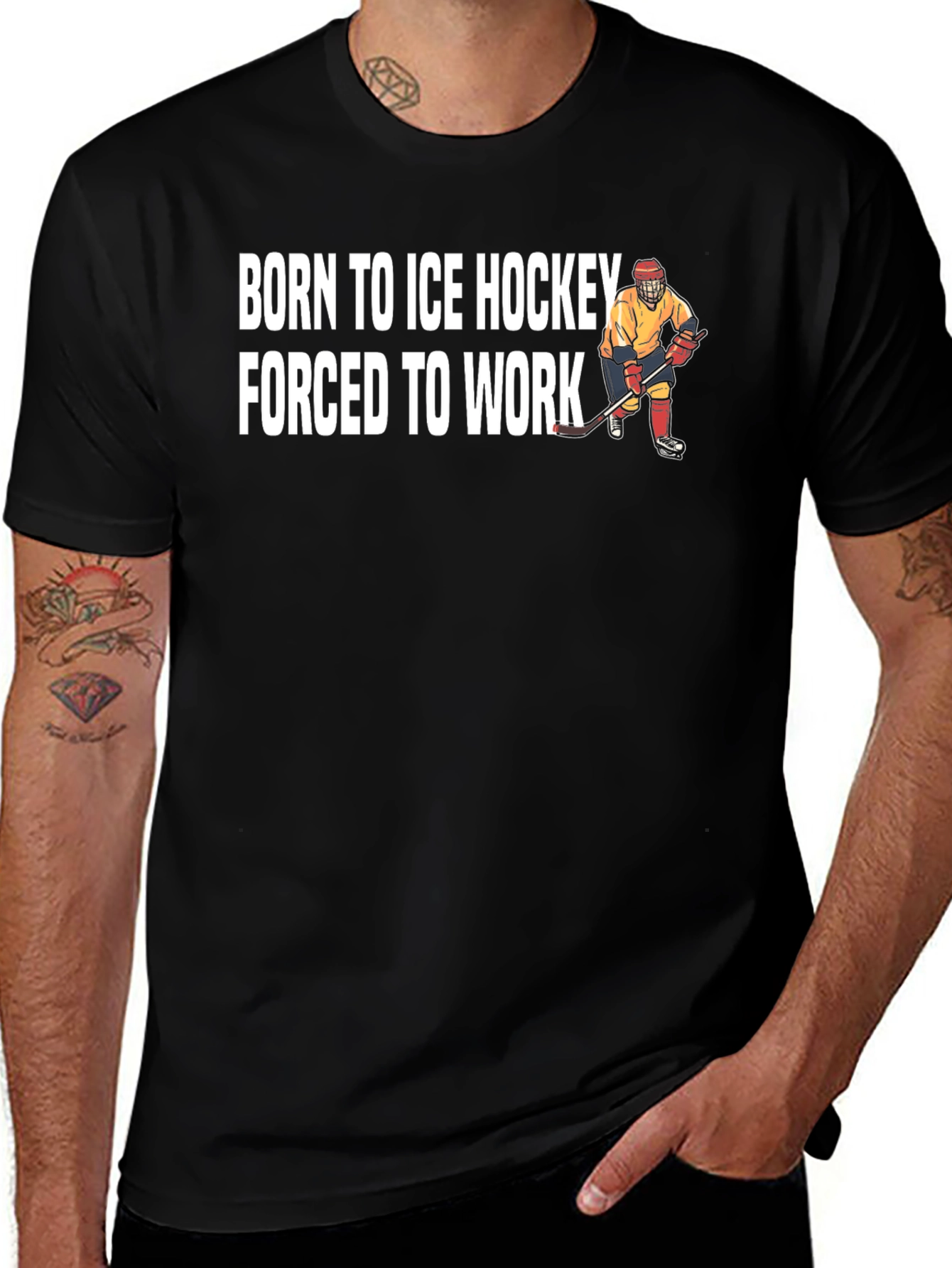 Variant 13 of Born to Ice Hockey T-Shirt