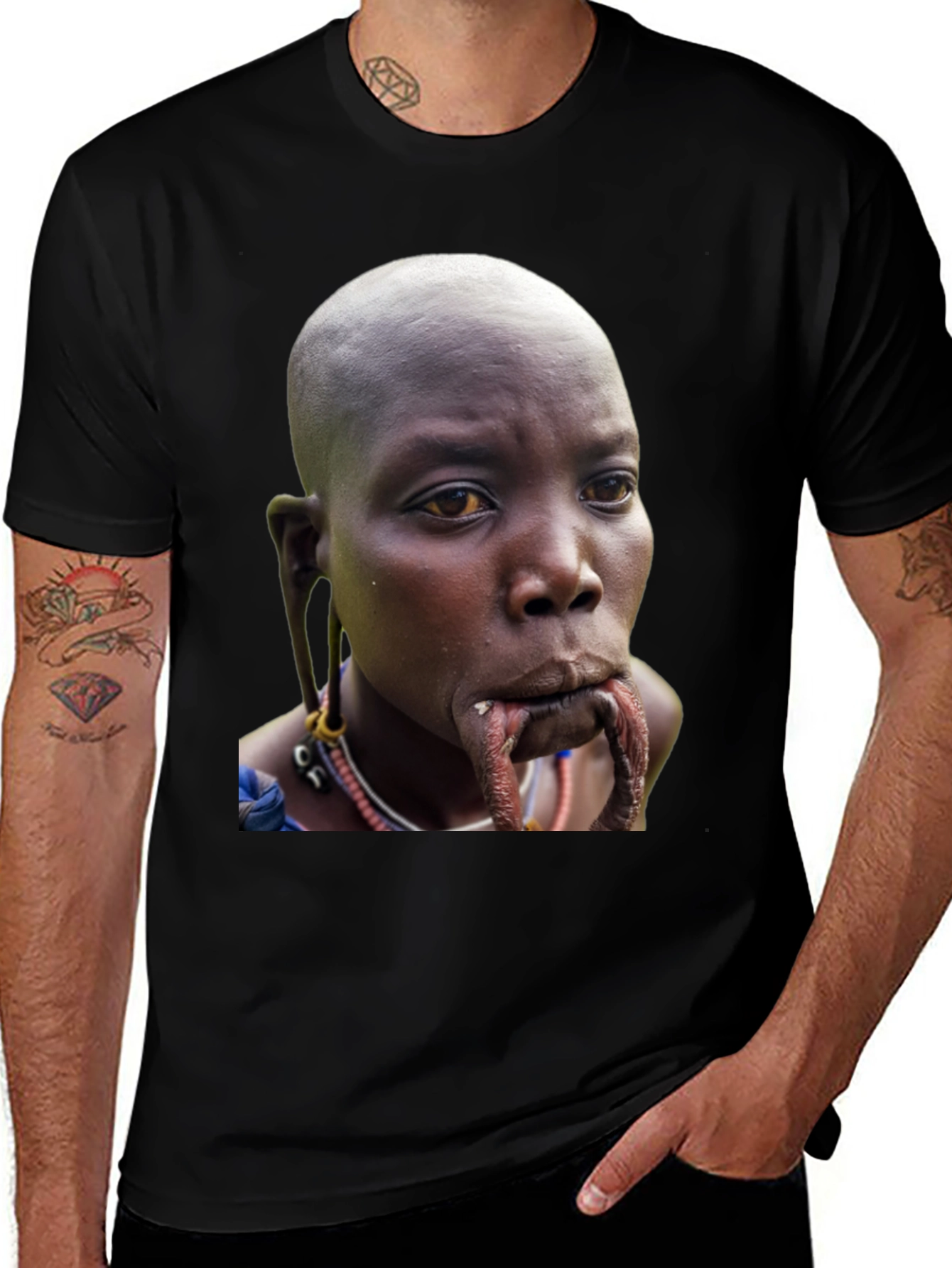 Variant 7 of Unique Lip Plate Woman Graphic T-Shirt