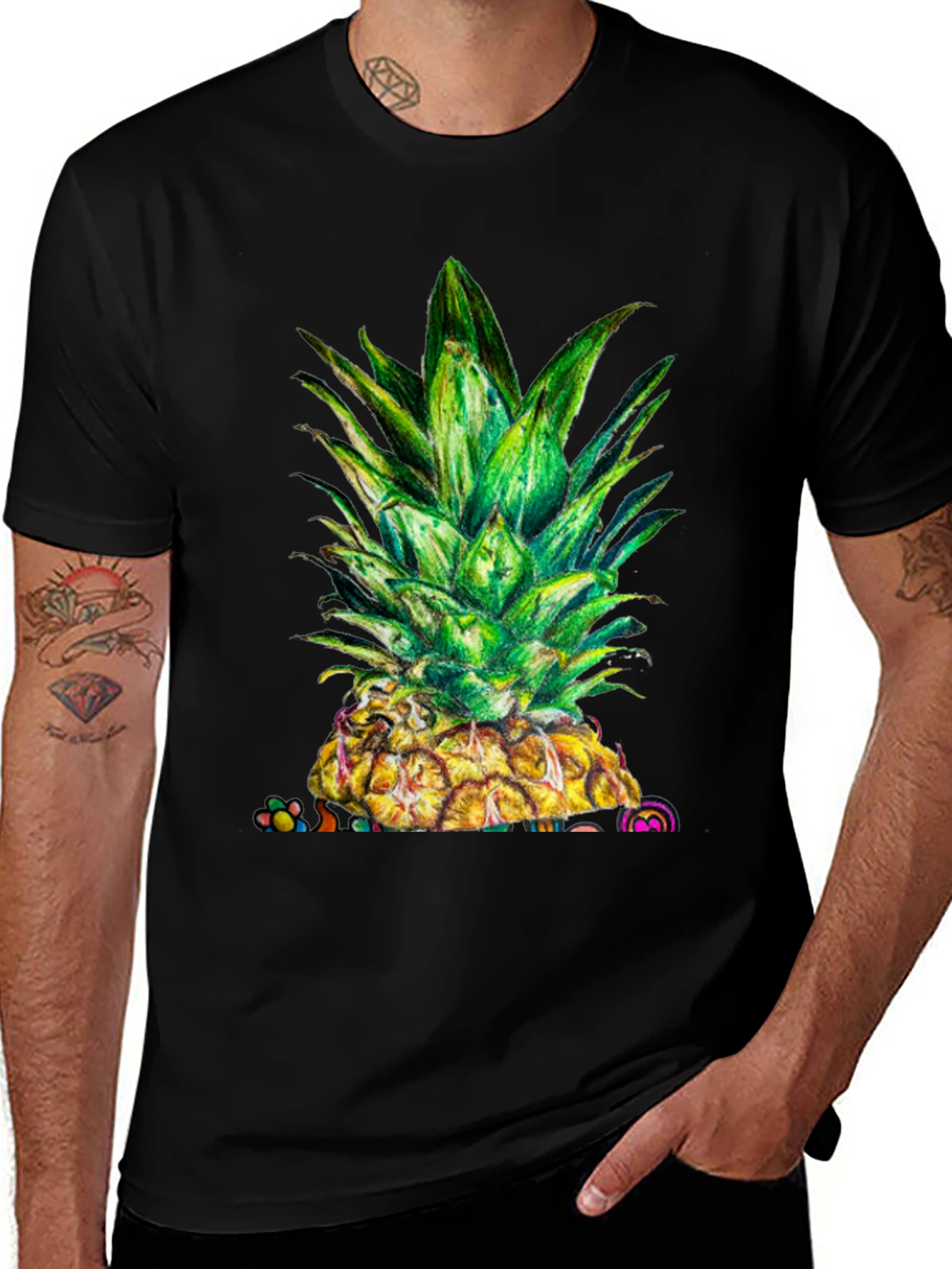 Variant 14 of Pineapple Graphic Tee - Unique Fruit Design