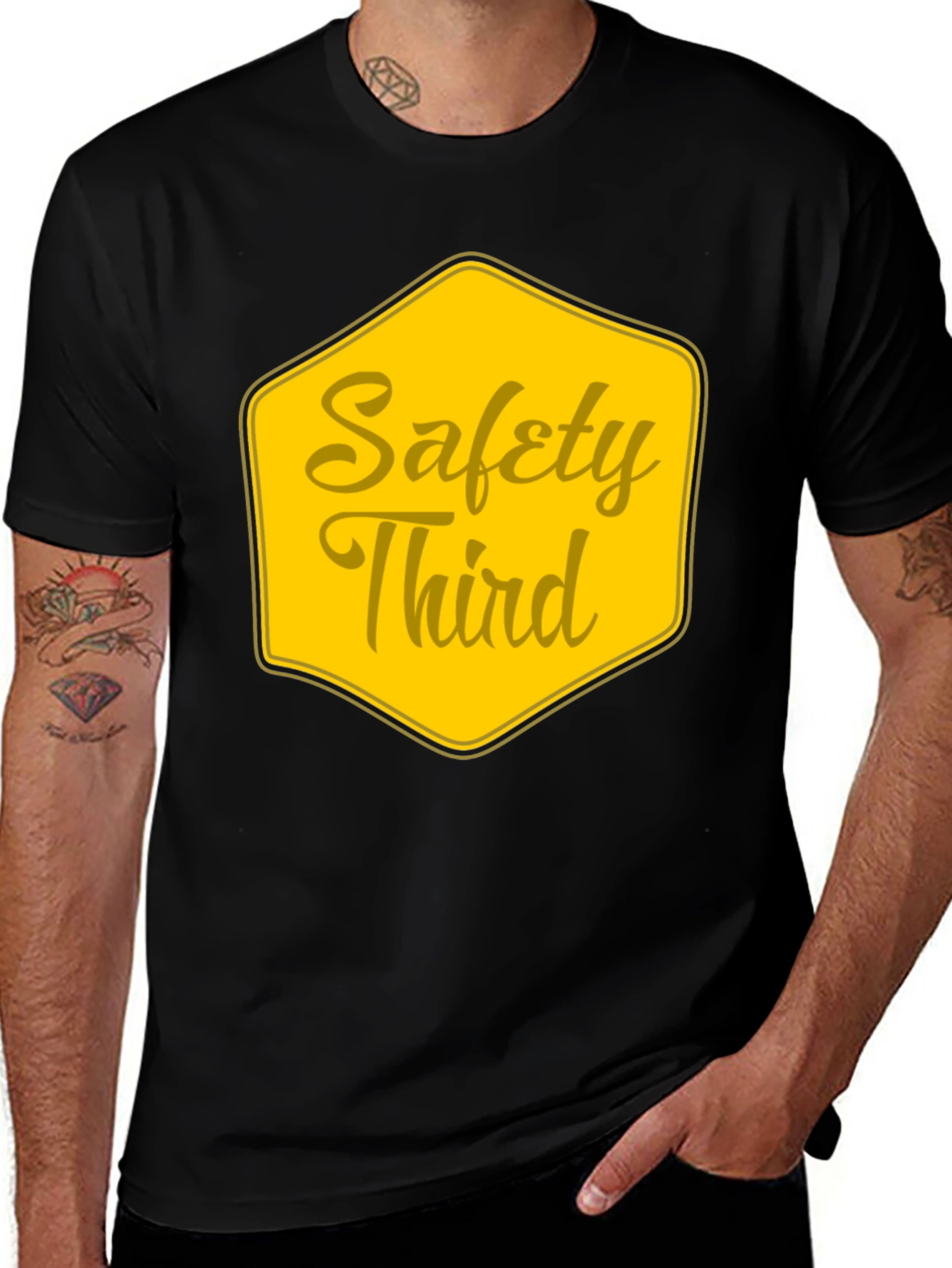 Variant 7 of Safety Third Graphic Tee - Quirky Adult Humor T-Shirt