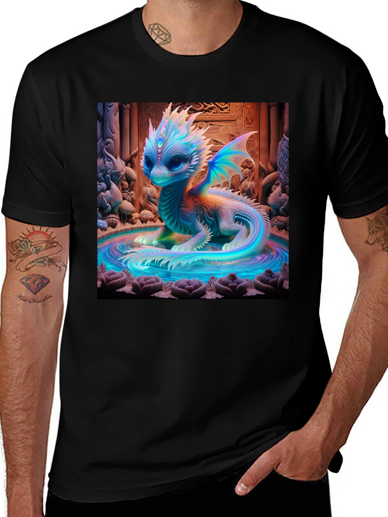Variant 26 of Mystical Dragon Graphic Tee - Unique Design