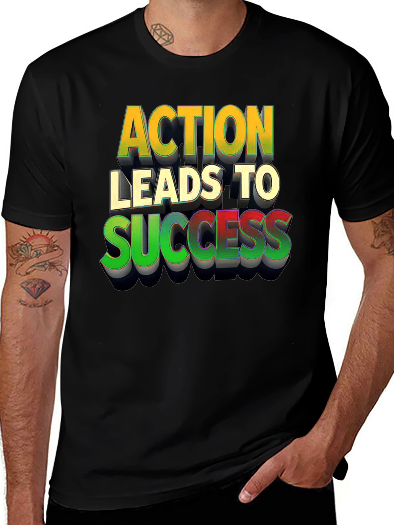 Action Leads To Success Graphic T-Shirt