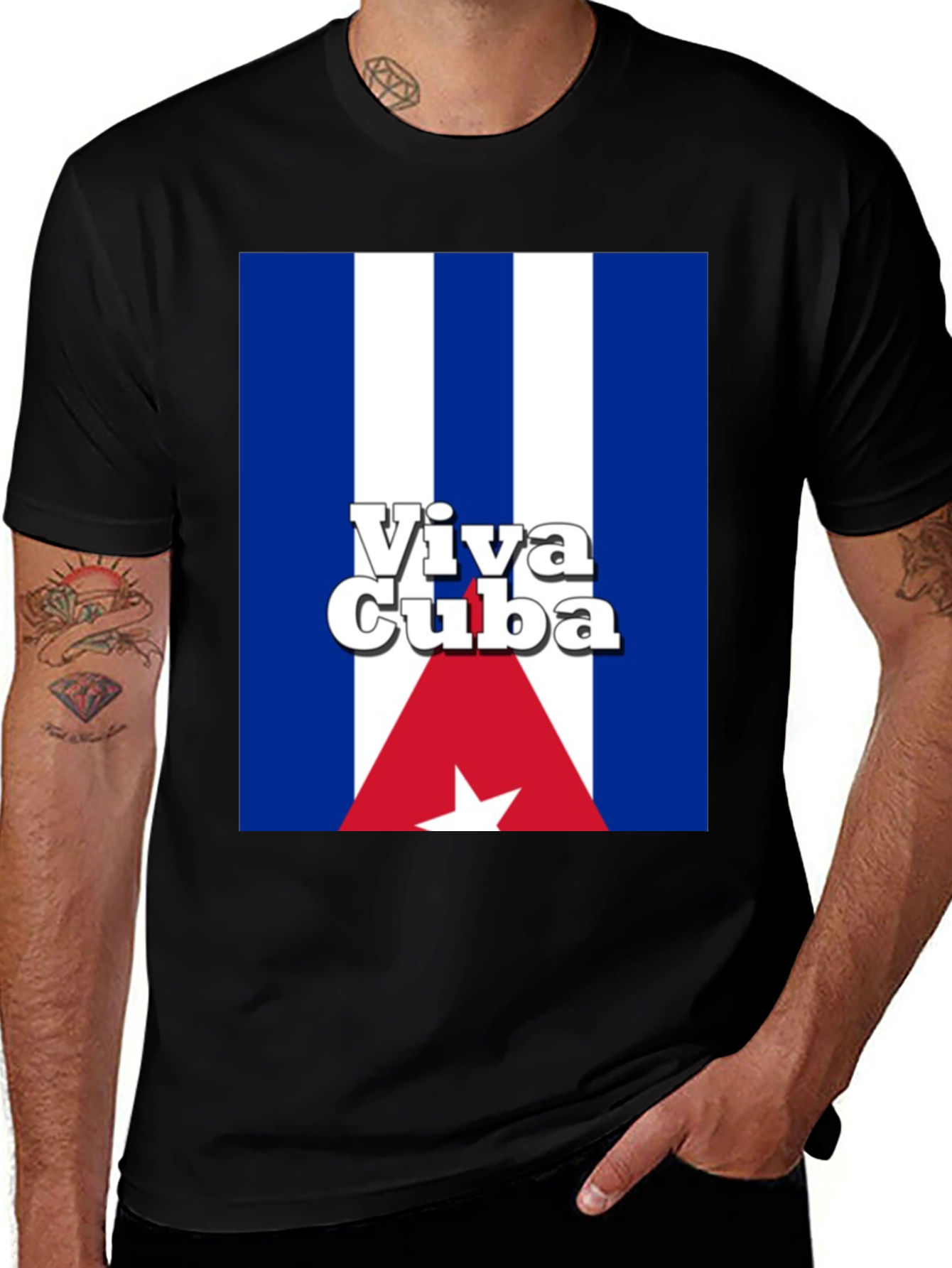 Viva Cuba Graphic Tee - Black Cotton T-Shirt