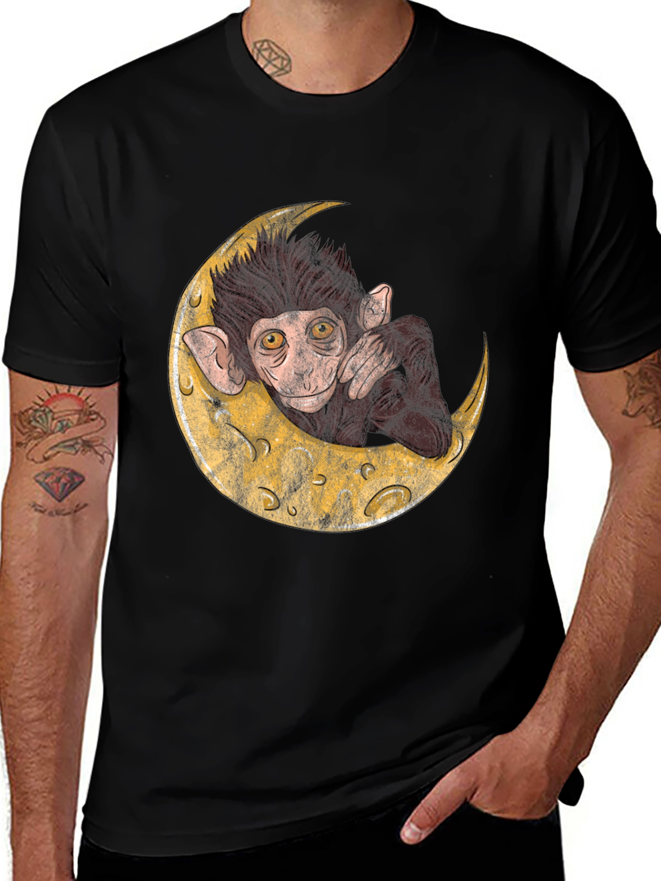 Variant 28 of Monkey on the Moon Graphic T-Shirt