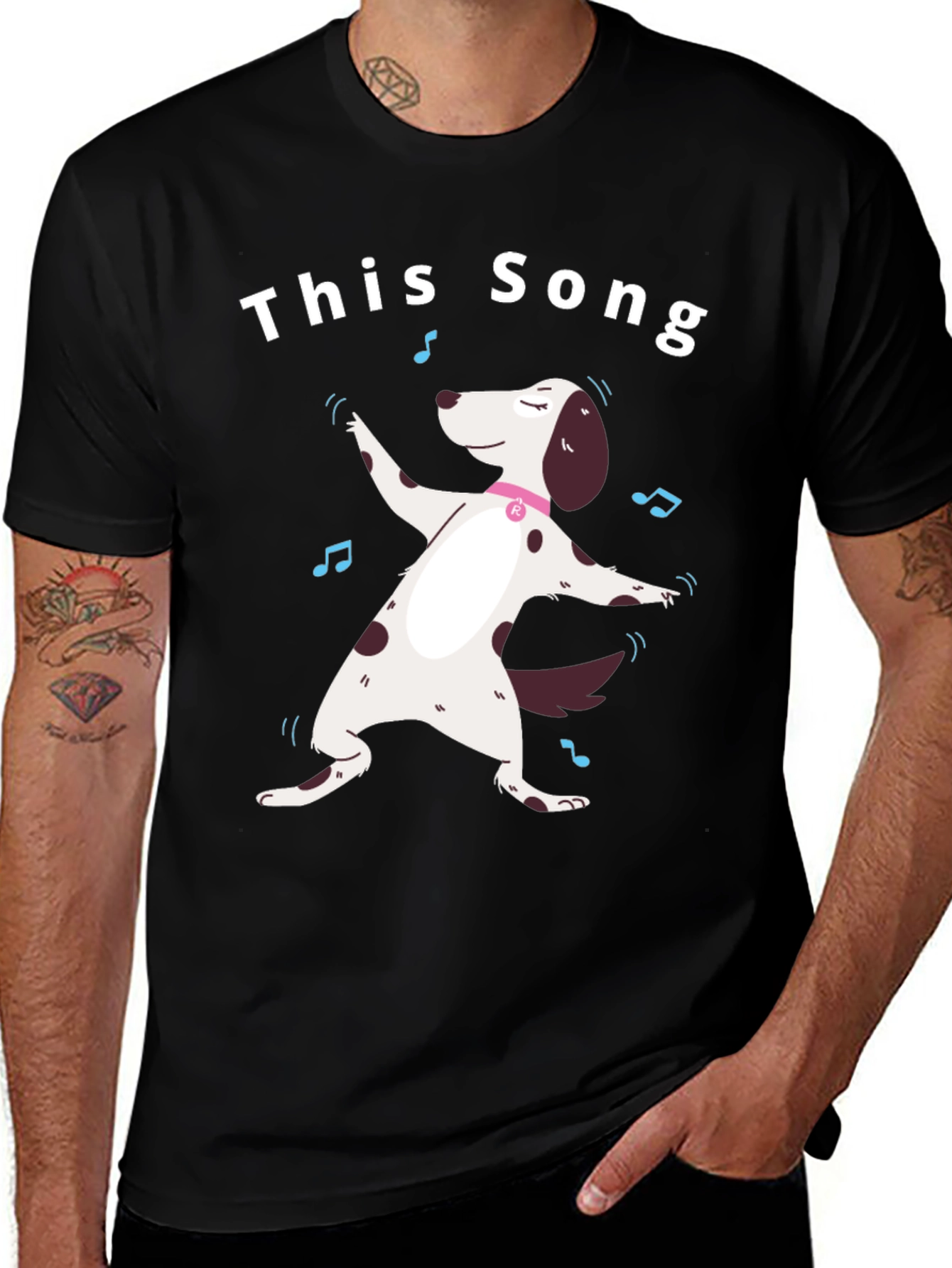 Variant 17 of This Song T-Shirt - Dancing Dog Design