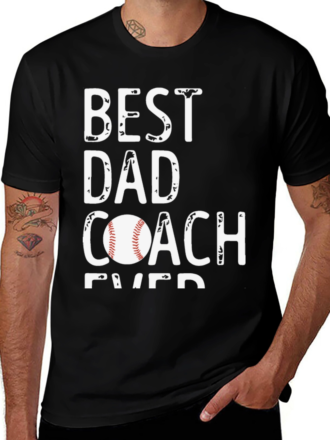 Variant 28 of Best Dad Coach Ever Graphic Tee