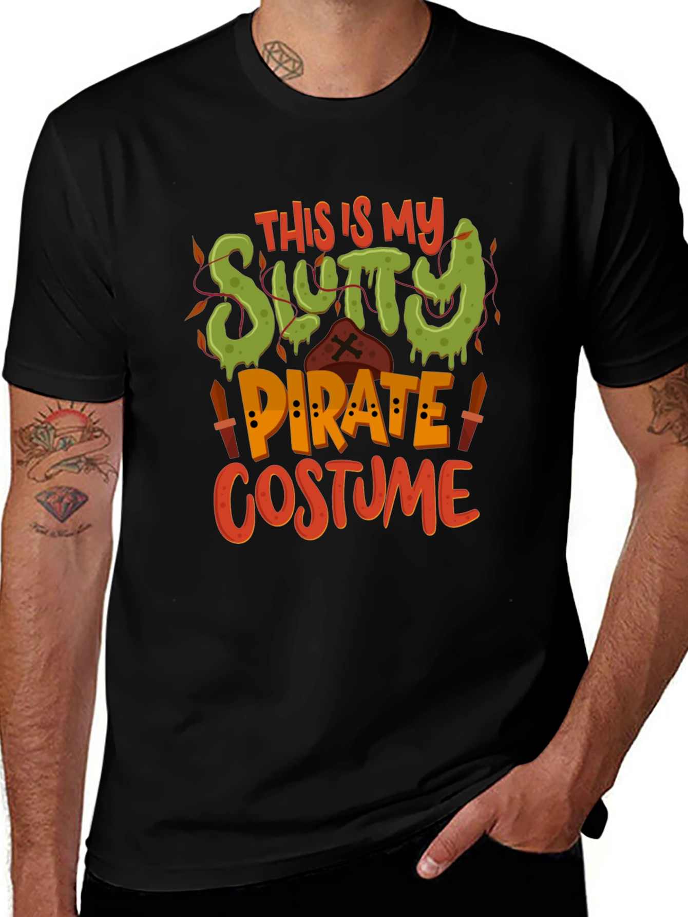 Slutty Pirate Costume T-Shirt - Halloween Tee