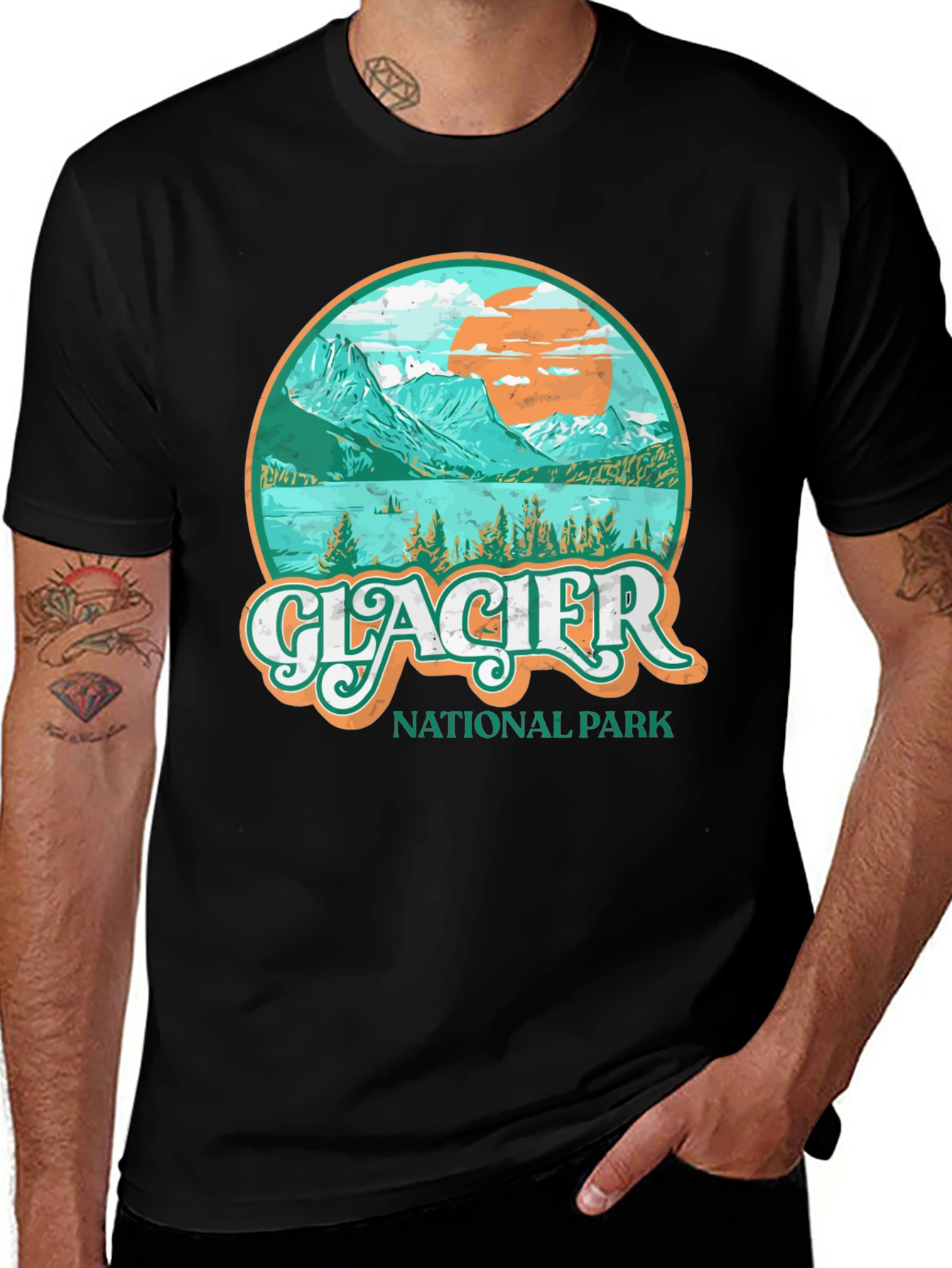 Variant 16 of Glacier National Park Graphic T-Shirt