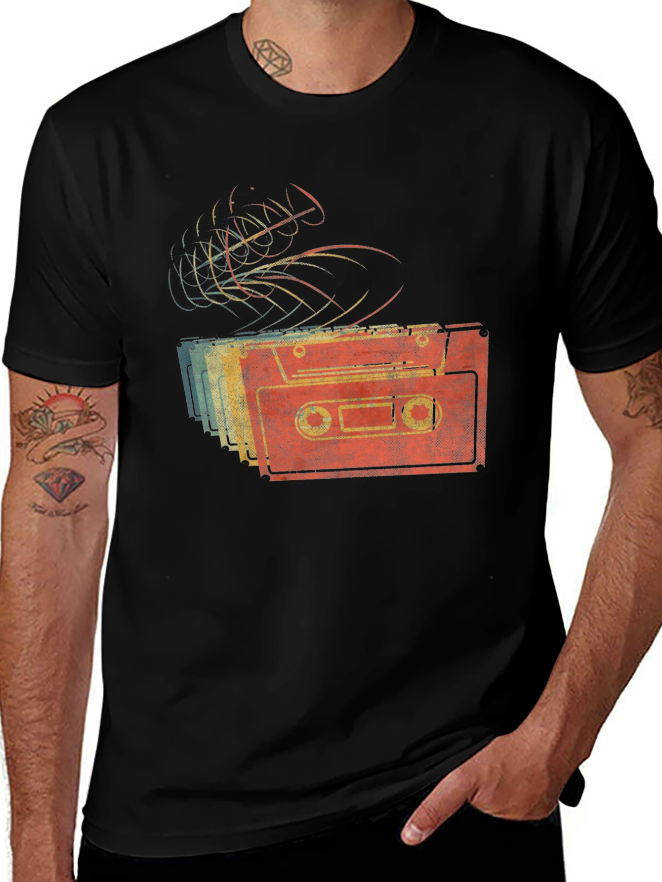 Variant 20 of Retro Cassette Tape Graphic T-Shirt