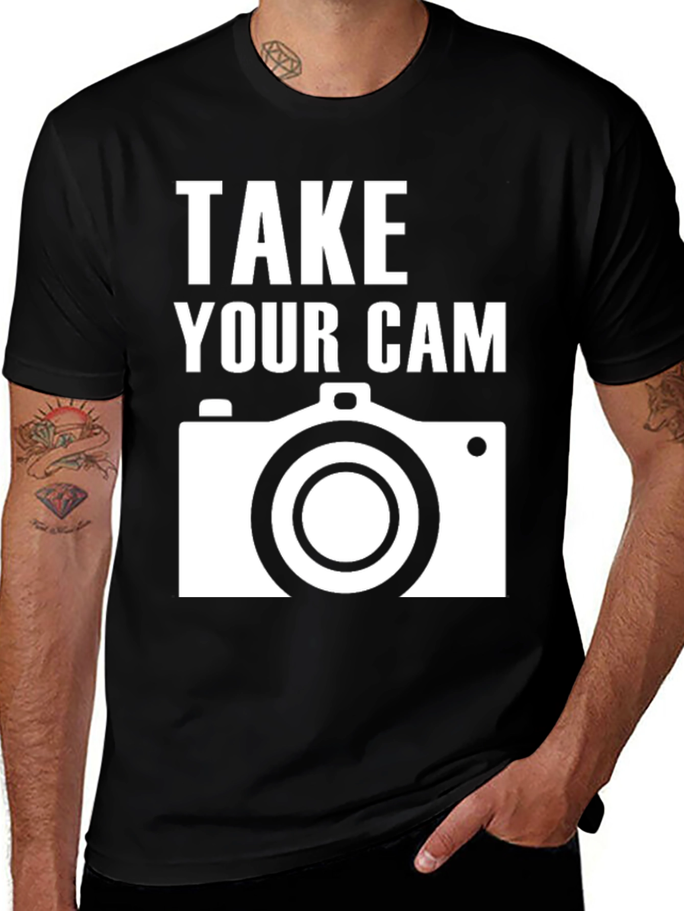 Take Your Cam Black T-Shirt, Photography Shirt