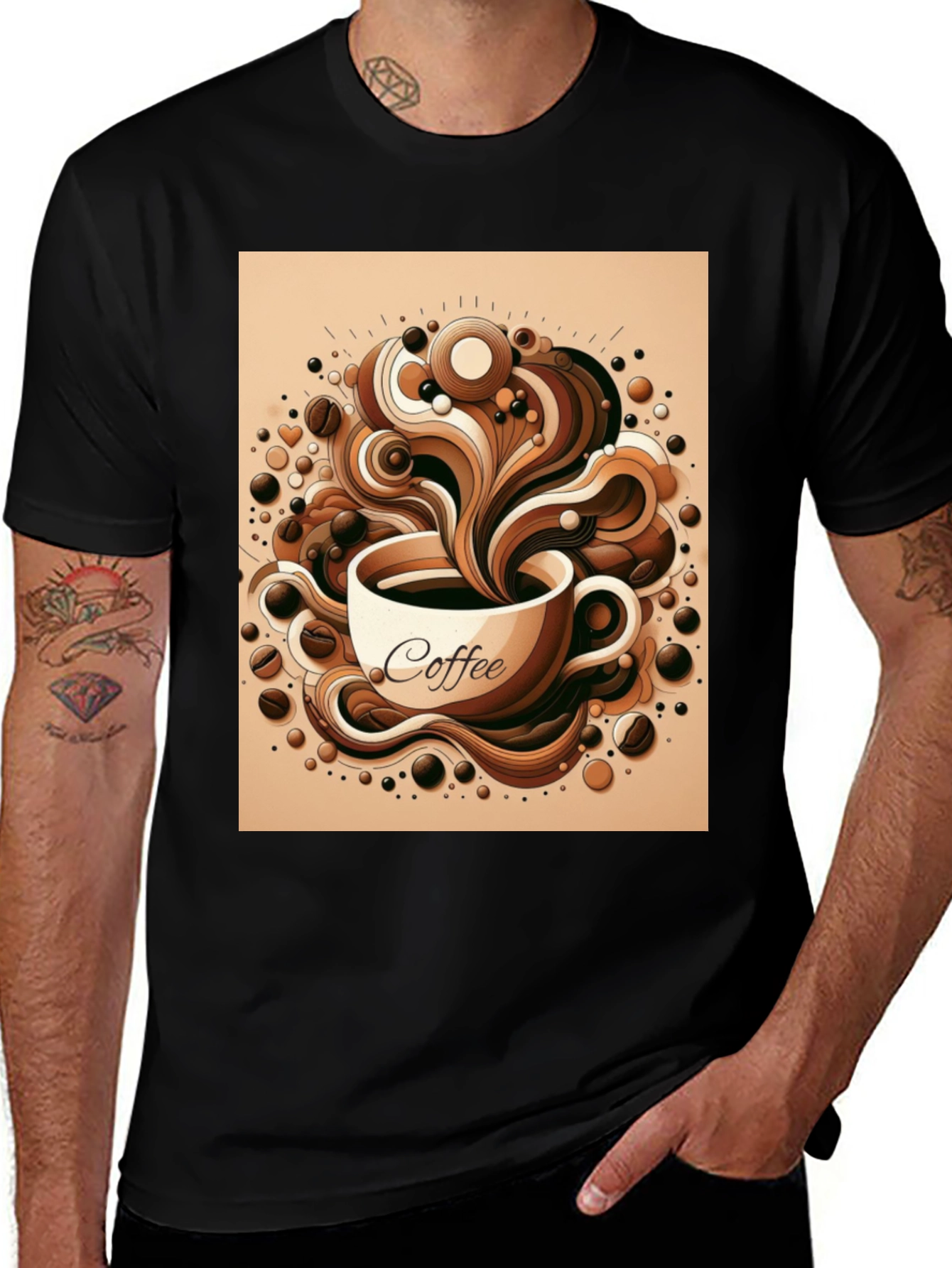 Variant 8 of Coffee Lover's Graphic Tee - Stylish Brew Design