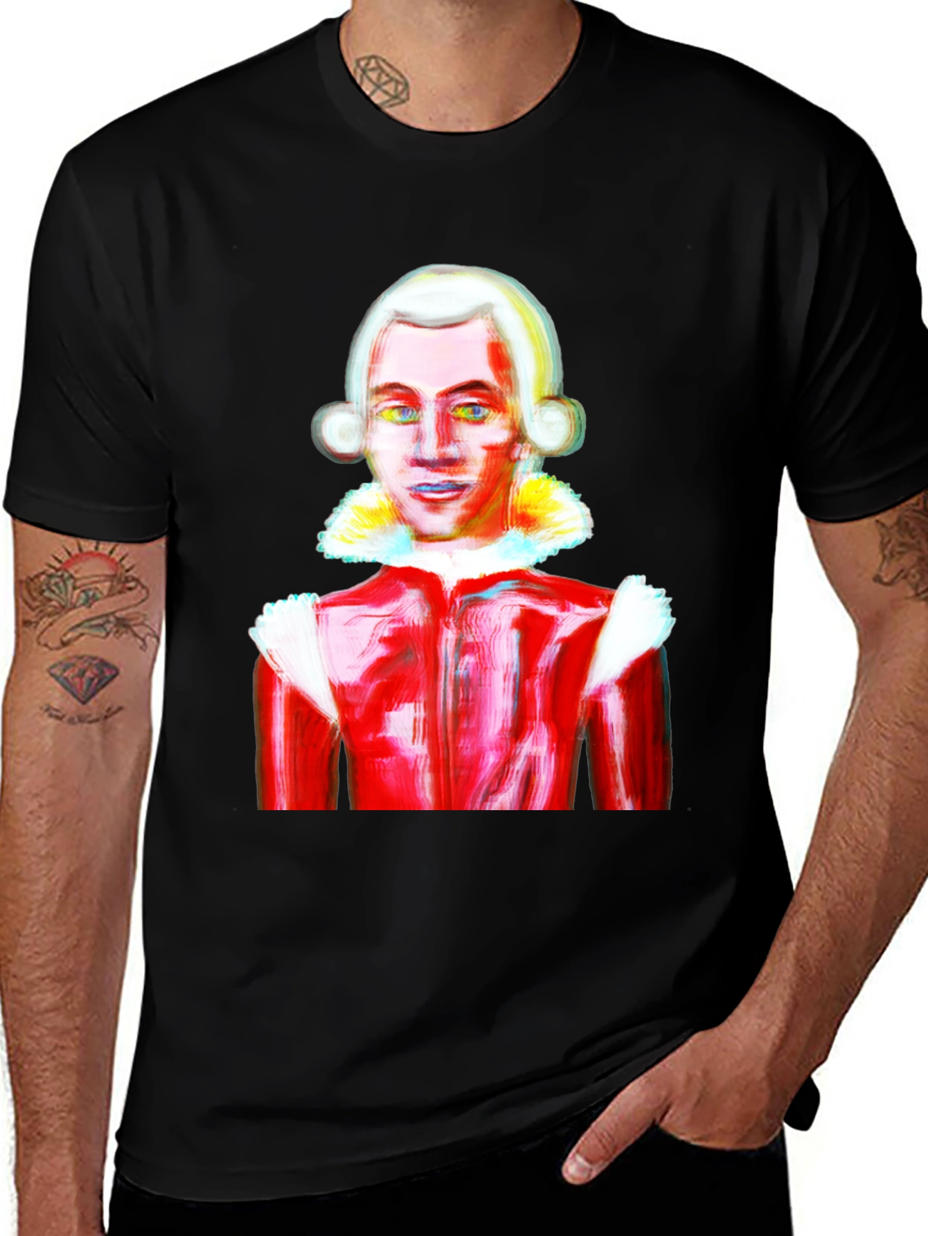 Variant 23 of Mozart Graphic Print Black T-Shirt