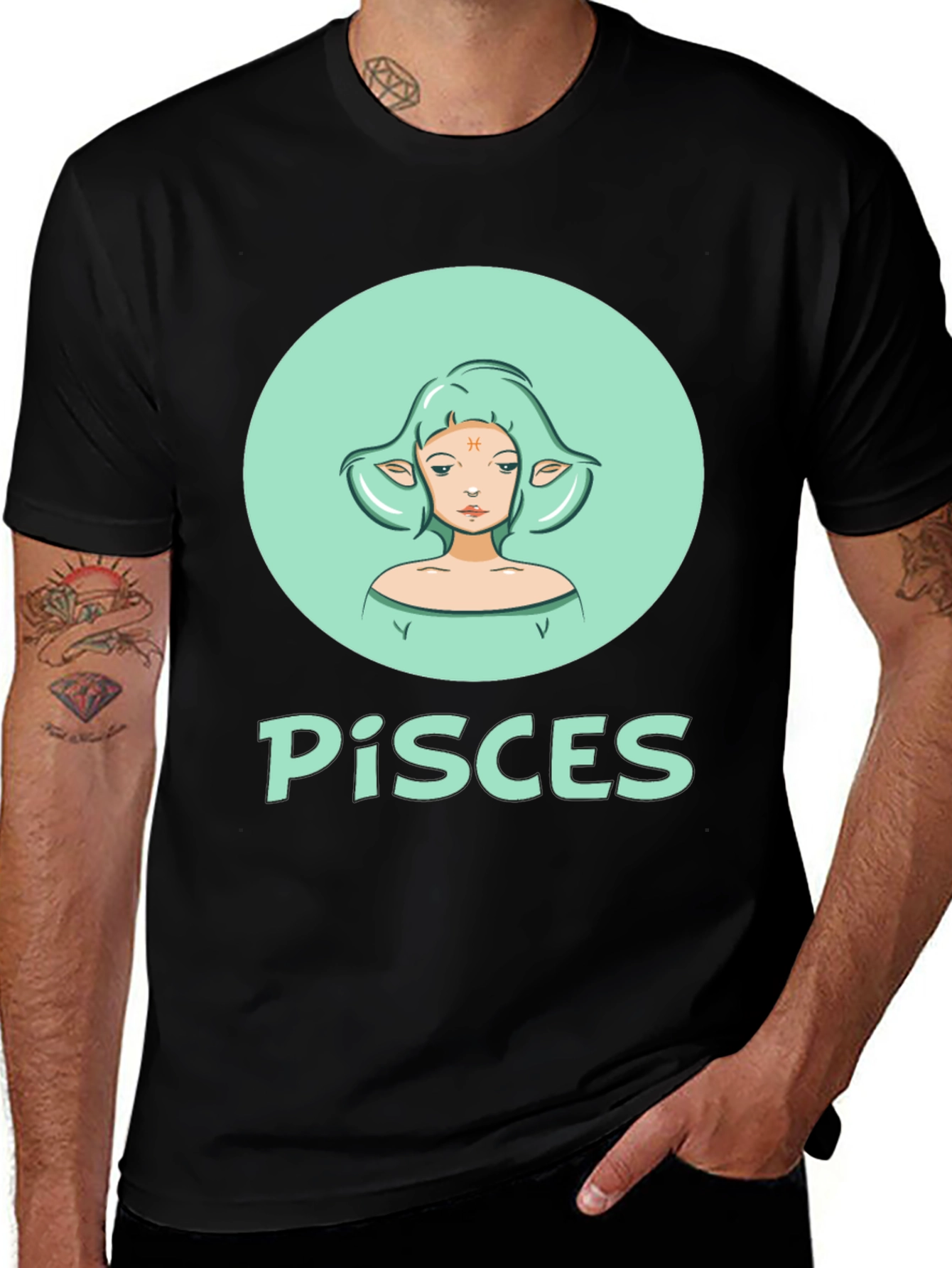 Pisces Zodiac Sign Graphic Tee - Astrology T-Shirt