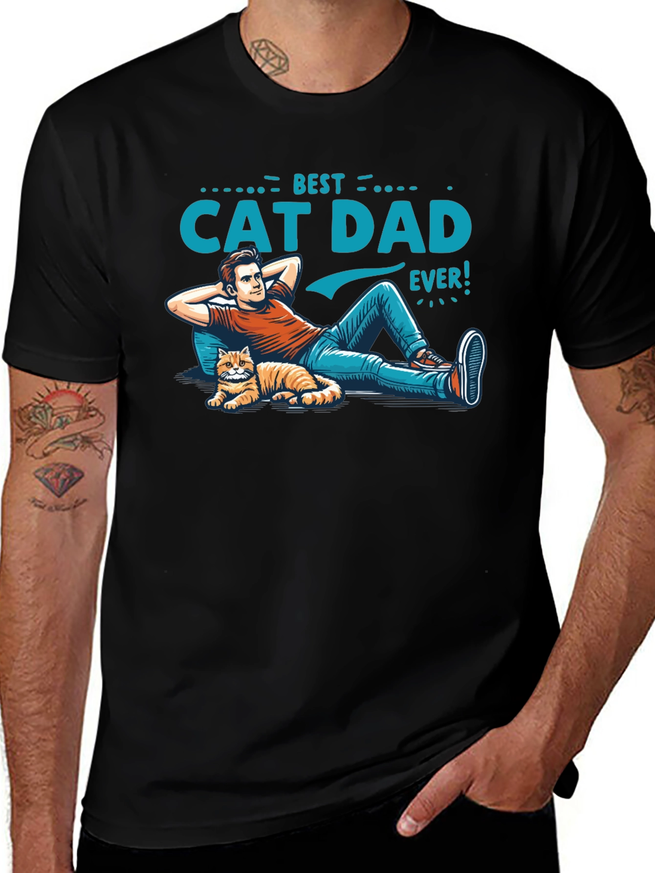 Variant 23 of Best Cat Dad Ever T-Shirt