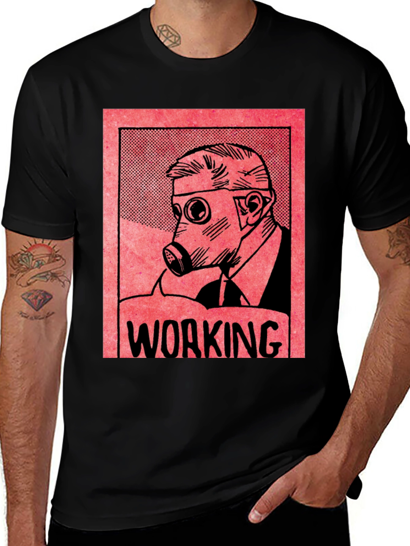 Variant 13 of Working Gas Mask Graphic T-Shirt