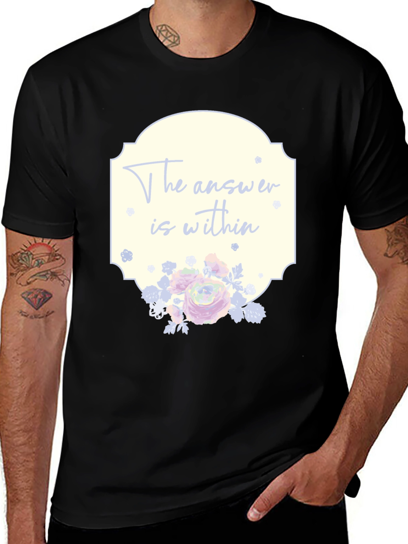Variant 15 of The Answer Is Within Floral T-Shirt