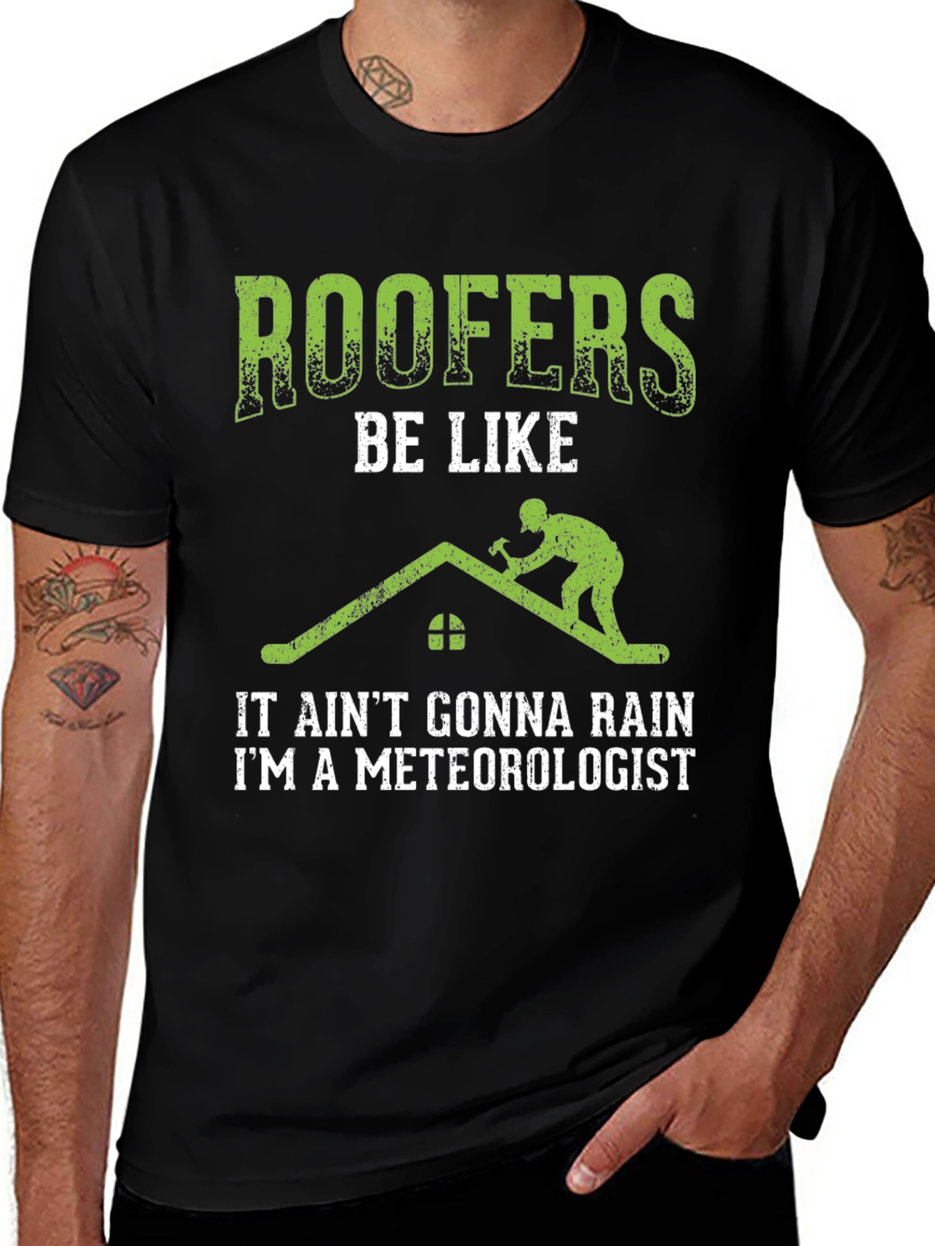 Variant 9 of Roofer Meteorologist Graphic Tee