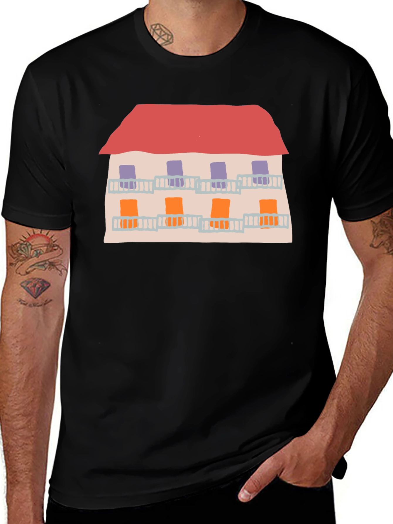 Art House T-Shirt - Funky Black Tee