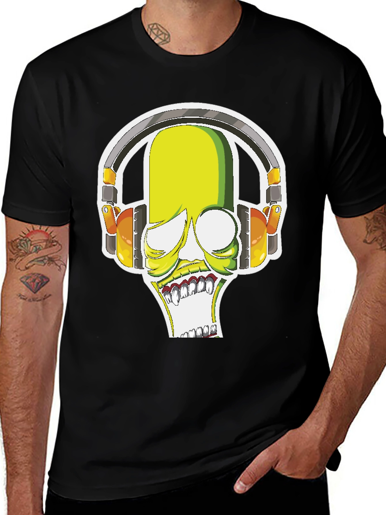 Variant 4 of DJ Monster Graphic Tee - Black Crewneck