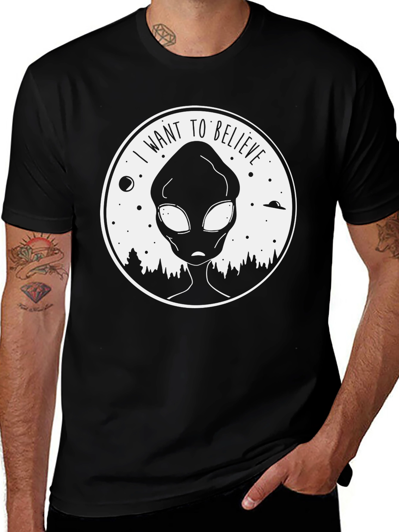 Variant 15 of I Want To Believe Alien T-Shirt